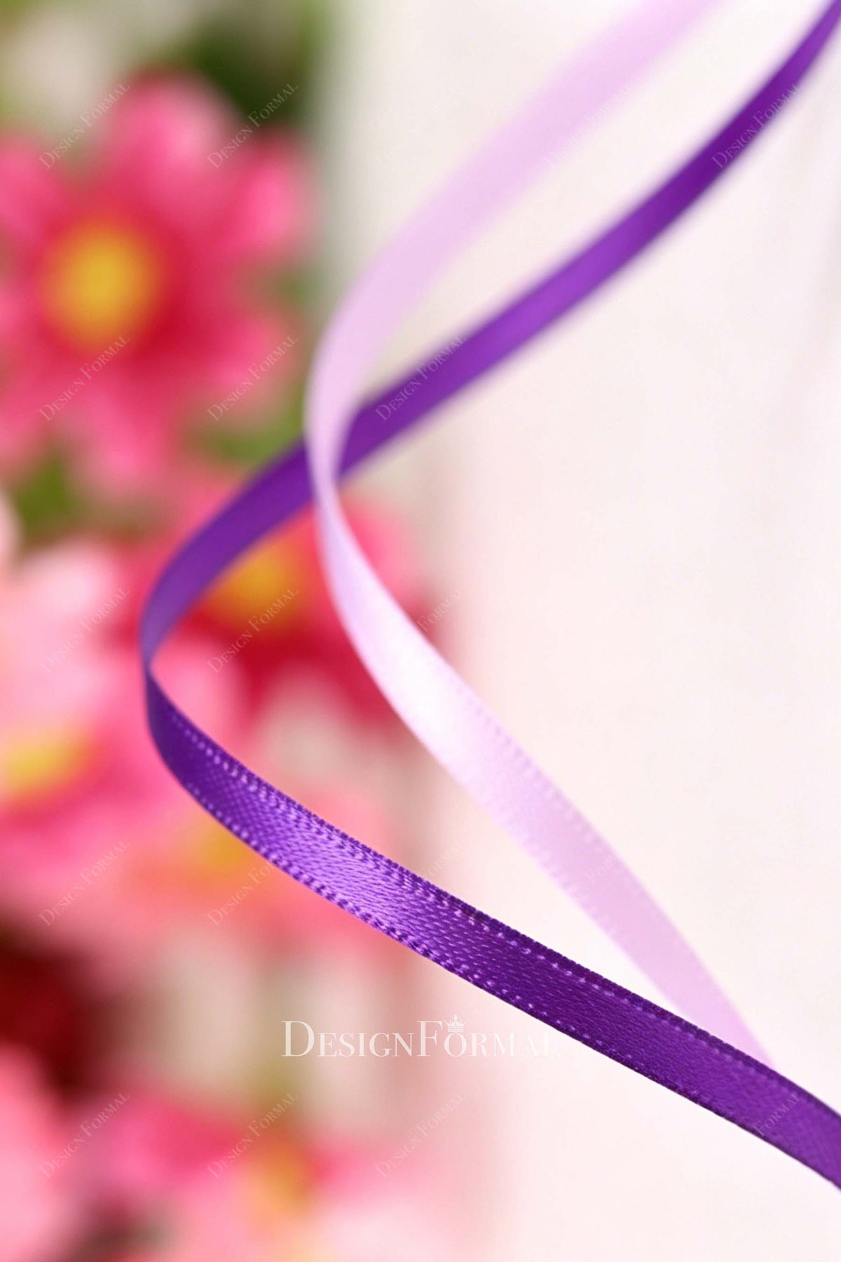 Fine 2mm Wide Glossy Polyester Satin Ribbons