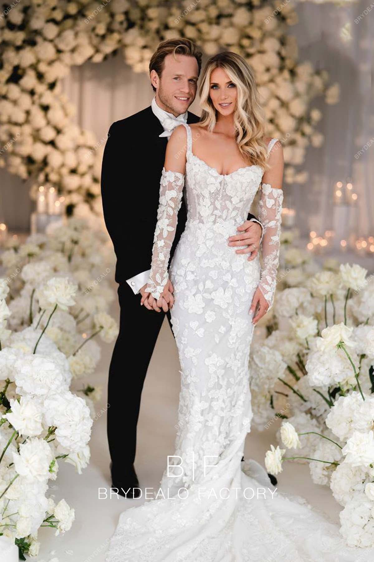 Amelia Tank Cold Shoulder Mermaid Lace Wedding Dress