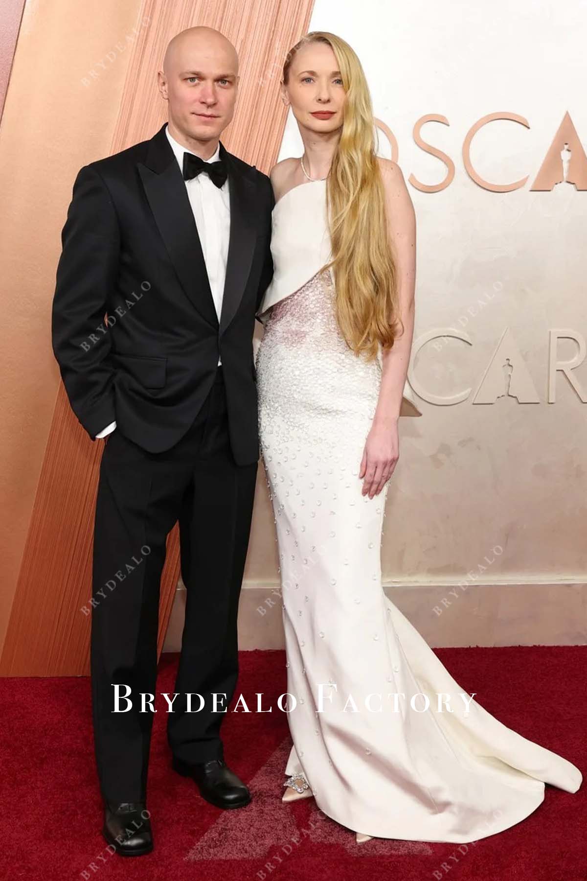 Anna Shevchuk 2025 fit flare Oscars red carpet dress