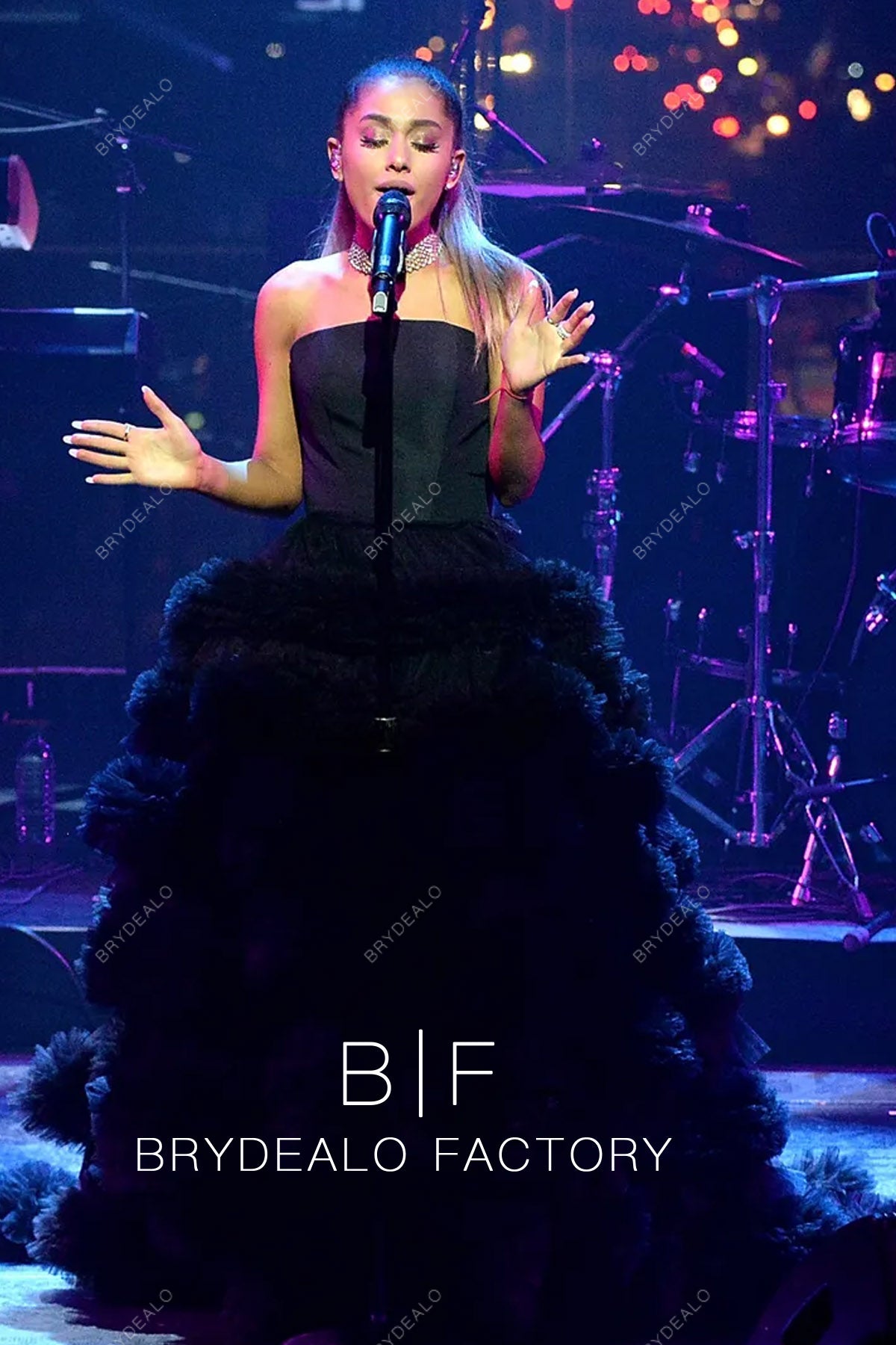 Ariana Grande Strapless Black Celebrity Red Carpet Prom Evening Dress Ariana Grande Strapless Black Celebrity Red Carpet Prom Evening Dress