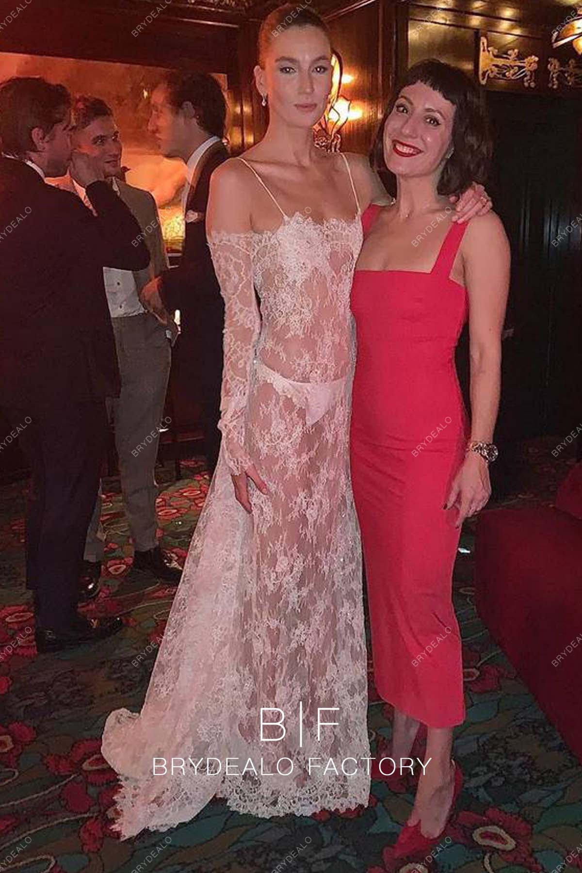 Camille Charrire Lace Off Shoulder Sexy See-through Wedding Dress Camille Charrire Lace Off Shoulder Sexy See-through Wedding Dress