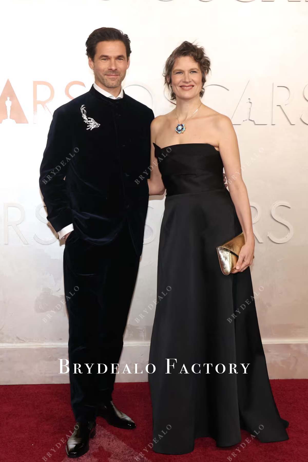 Camille Dalmais 2025 black Oscars red carpet prom dress