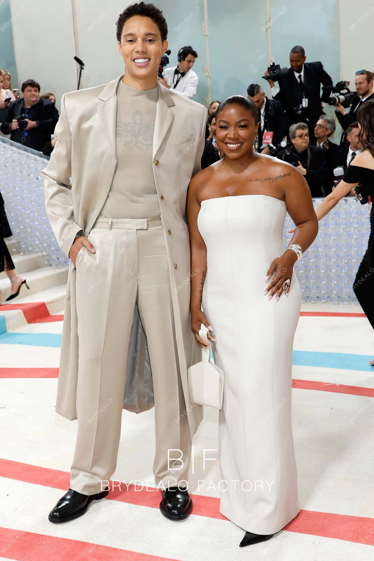 Cherelle Griner 2023 Met Gala Ivory Floor Length Strapless Dress
