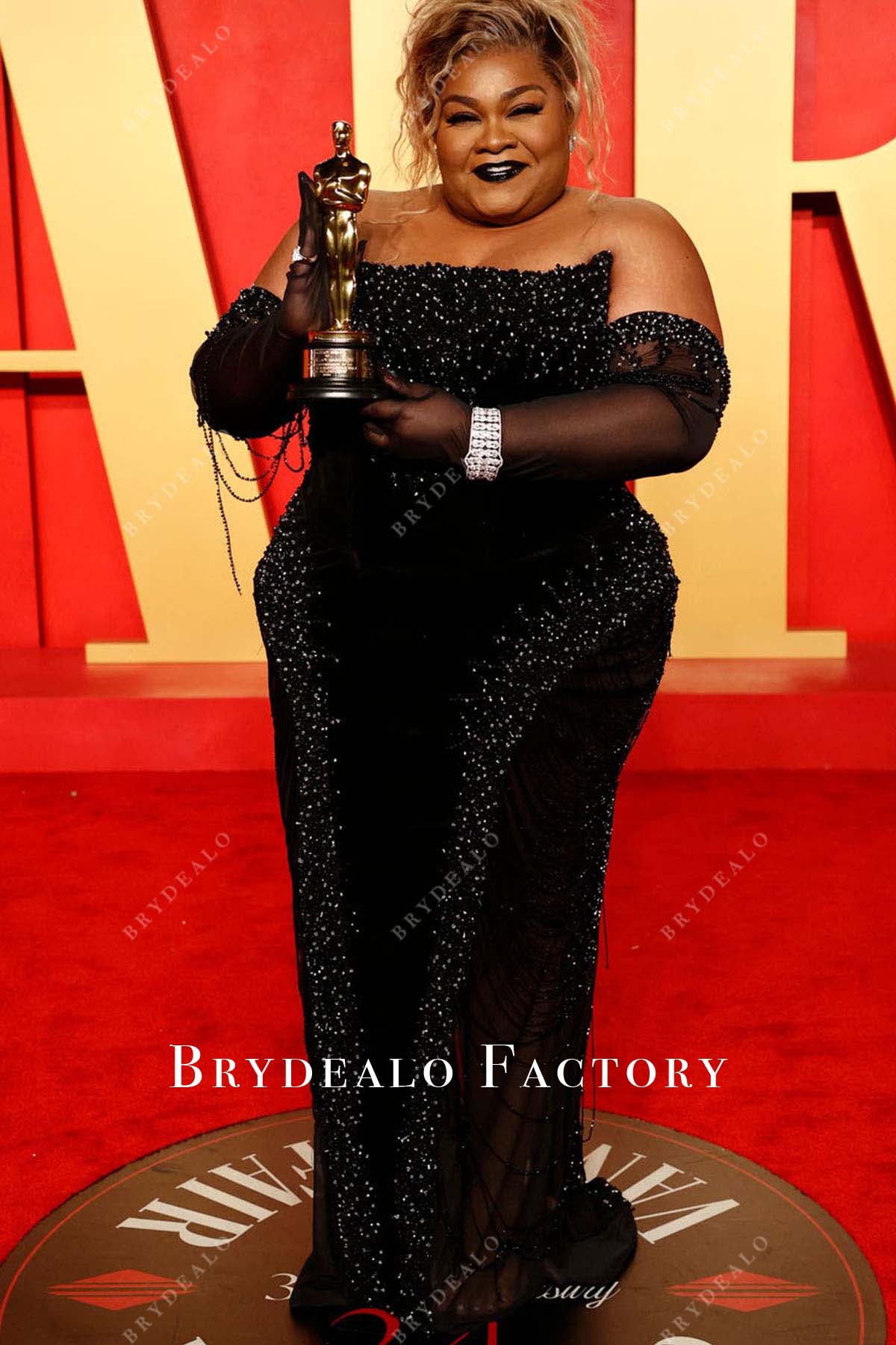 Da'Vine Joy Randolph Black 2024 Oscars After Party Dress