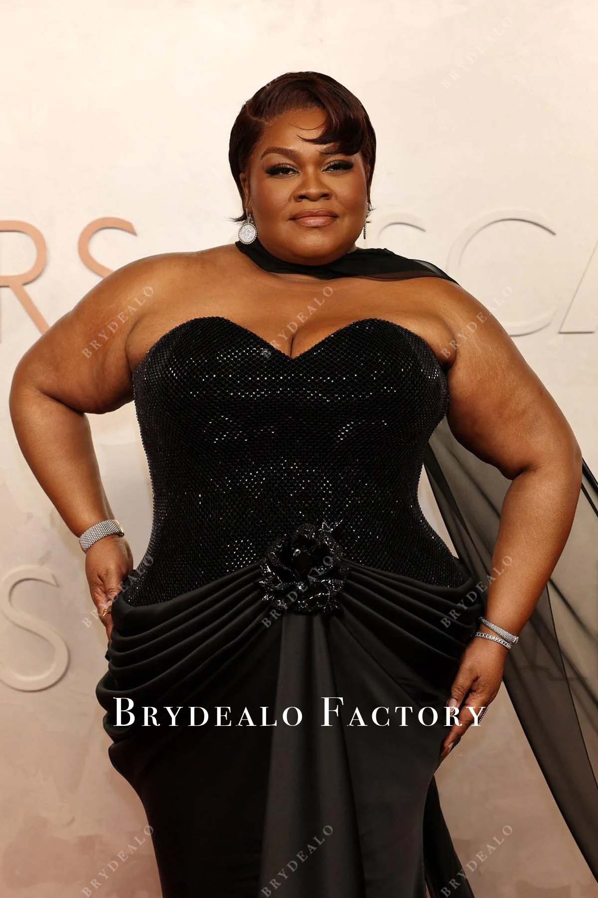 Da'Vine Joy Randolph sweetheart neck 2025 Oscars red carpet dress