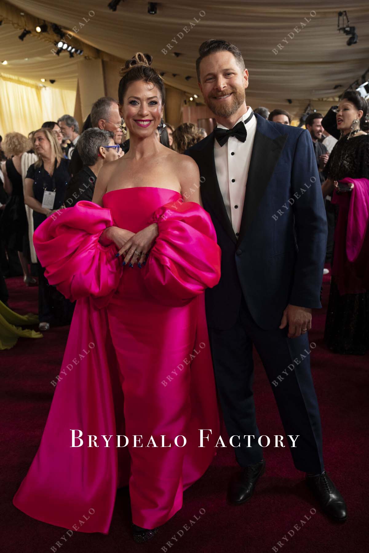 Danya Solomon hot pink 2025 Oscars red carpet sheath prom dress