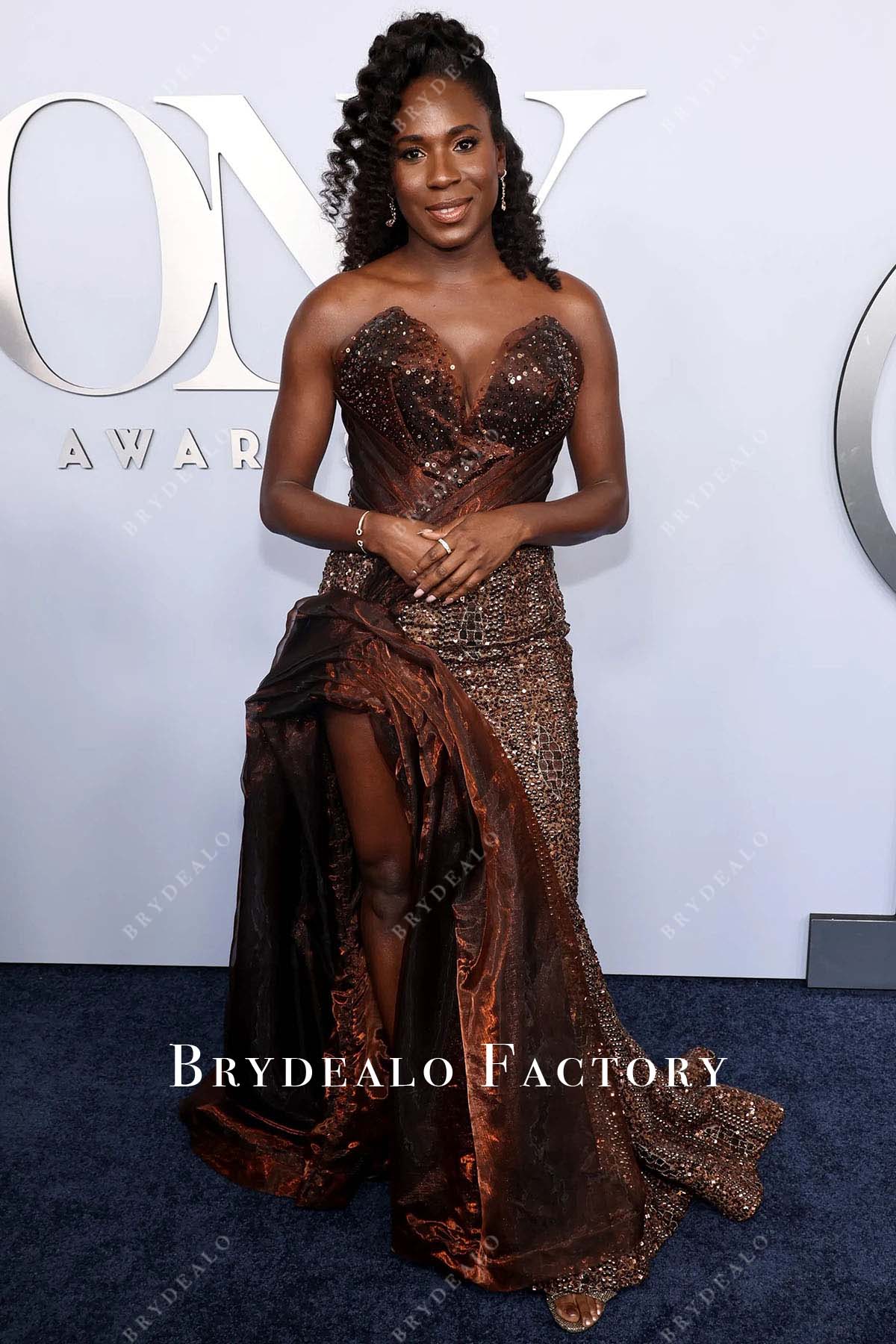 Dede Ayite 2024 Tony Awards Brown Dress Dede Ayite 2024 Tony Awards Brown Dress