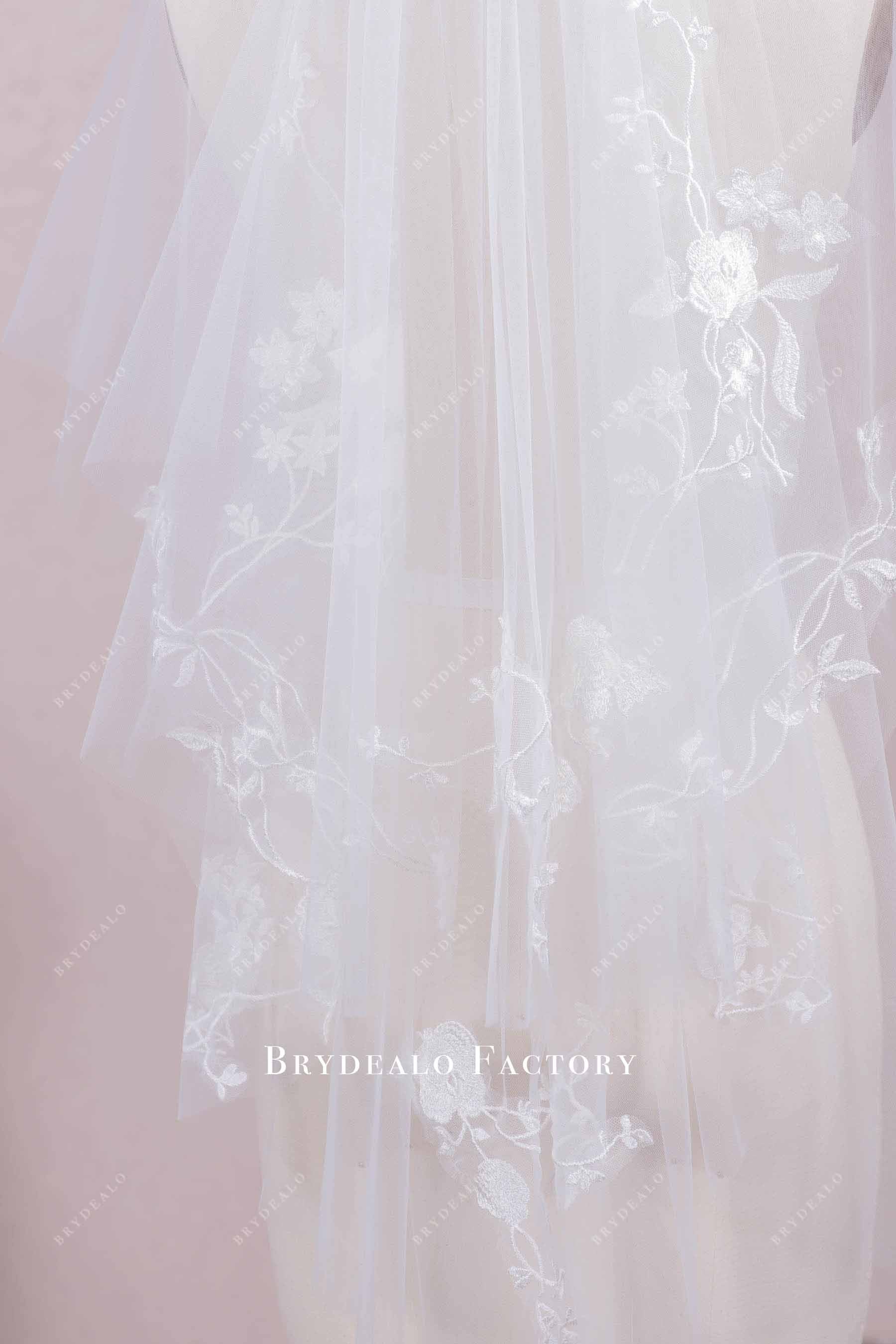 embroidery lace wedding veil