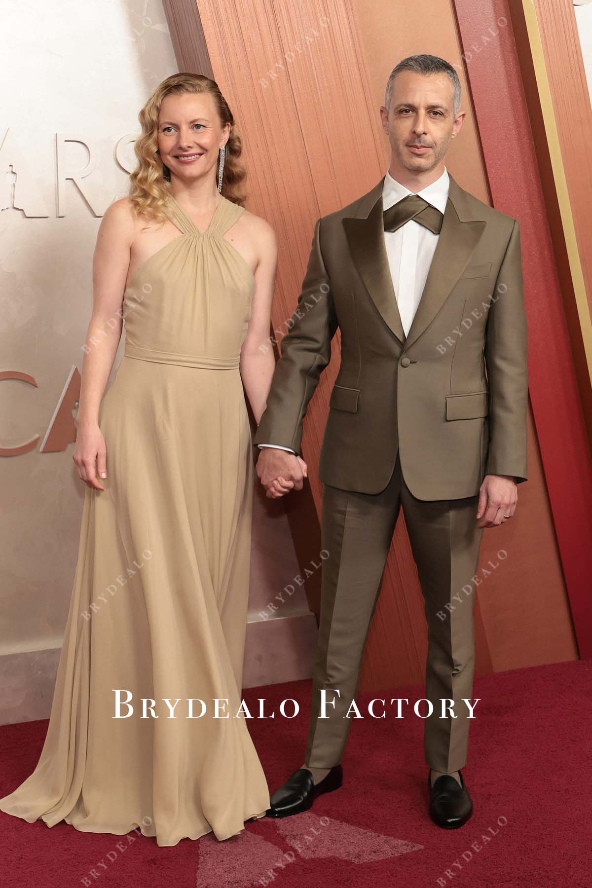 Emma Wall nude 2025 A line Oscars red carpet dress