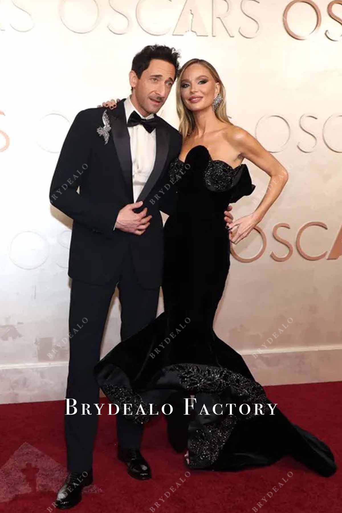 Georgina Chapman high to low 2025 Oscars red carpet prom dress