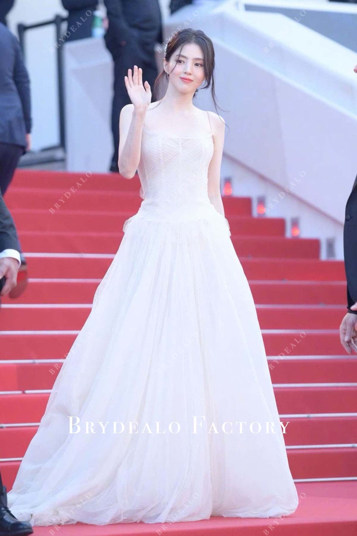 Han So-Hee White Corset Dress 2024 Cannes Film Festival