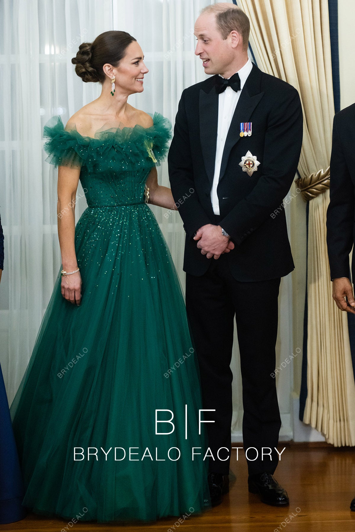 Kate Middleton Dark Green Glitter Off Shoulder Long Evening Prom Dress Kate Middleton Dark Green Glitter Off Shoulder Long Evening Prom Dress