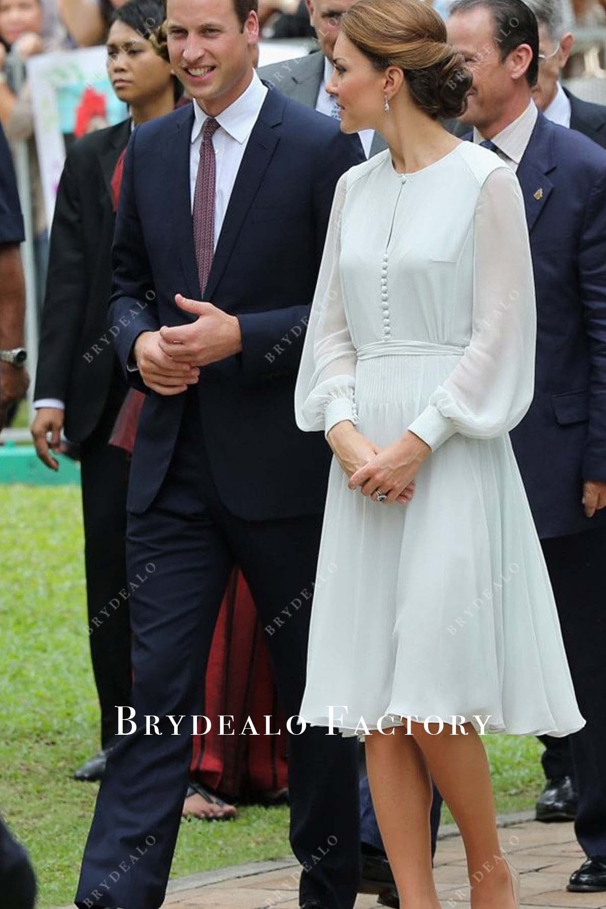 Kate Middleton Long Sleeve Dress Malaysian 2012