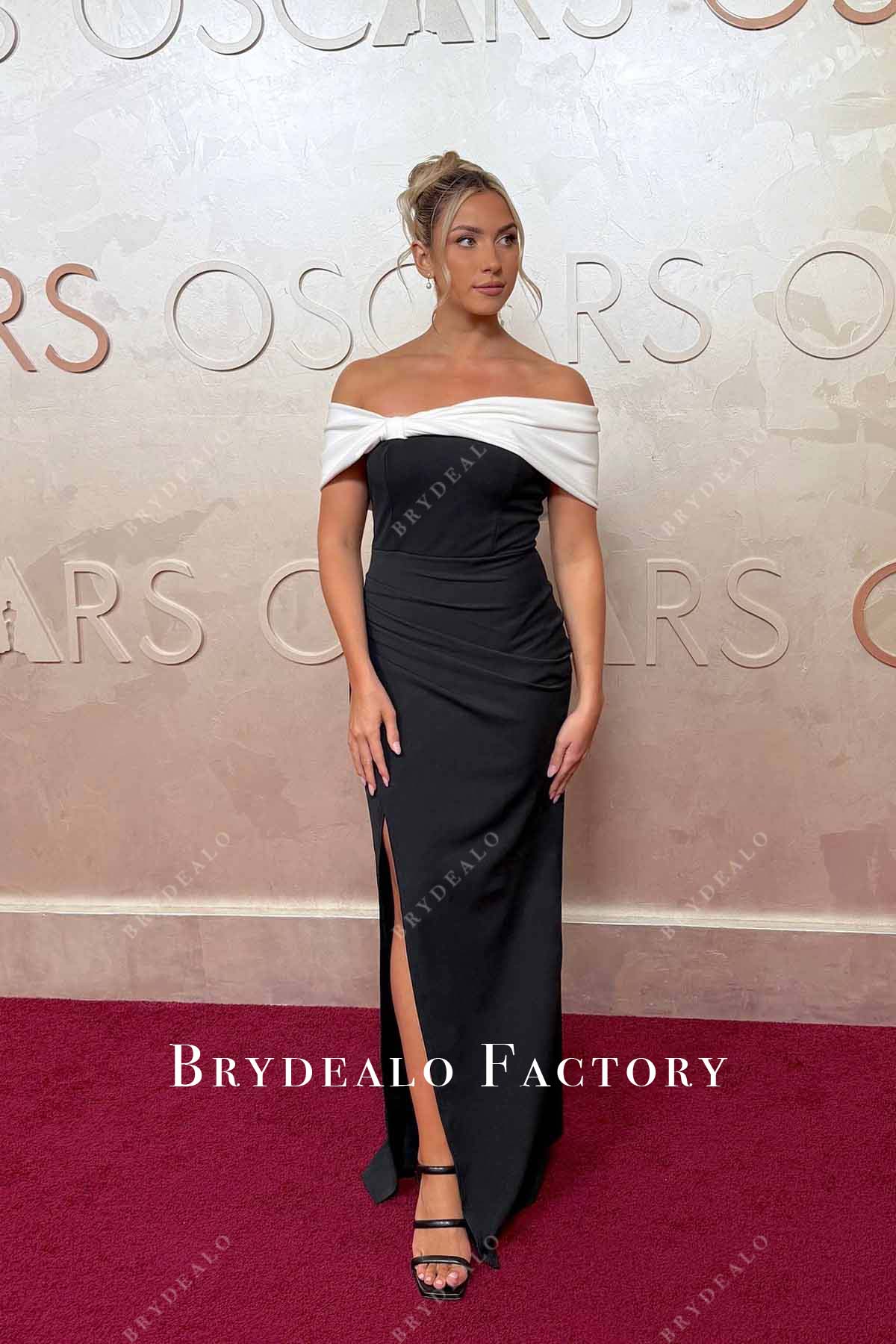 Katie Feeney two tone 2025 Oscars red carpet dress