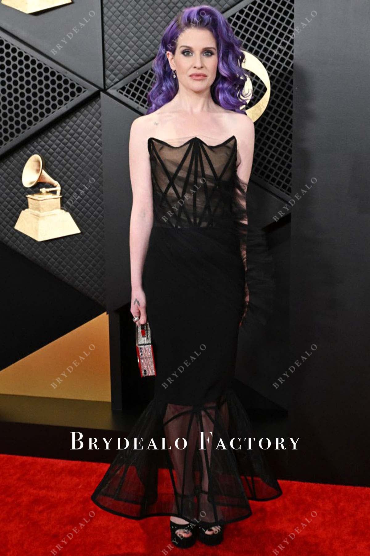 Kelly Osbourne Black Strapless 2024 Grammys Red Carpet Dress Kelly Osbourne Black Strapless 2024 Grammys Red Carpet Dress