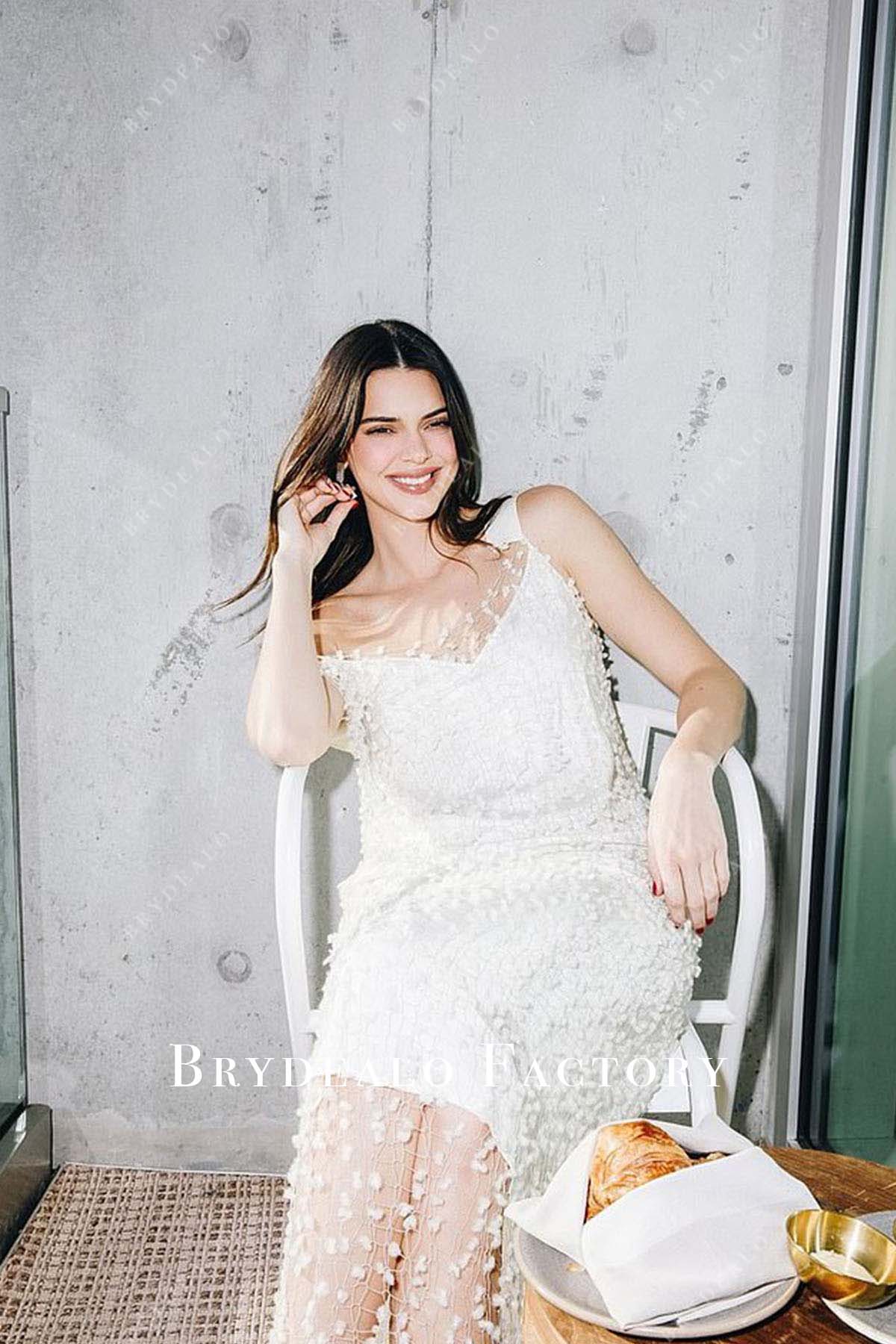 Kendall Jenner Lace Ankle Length 2023 Fwrd Campaign Dress
