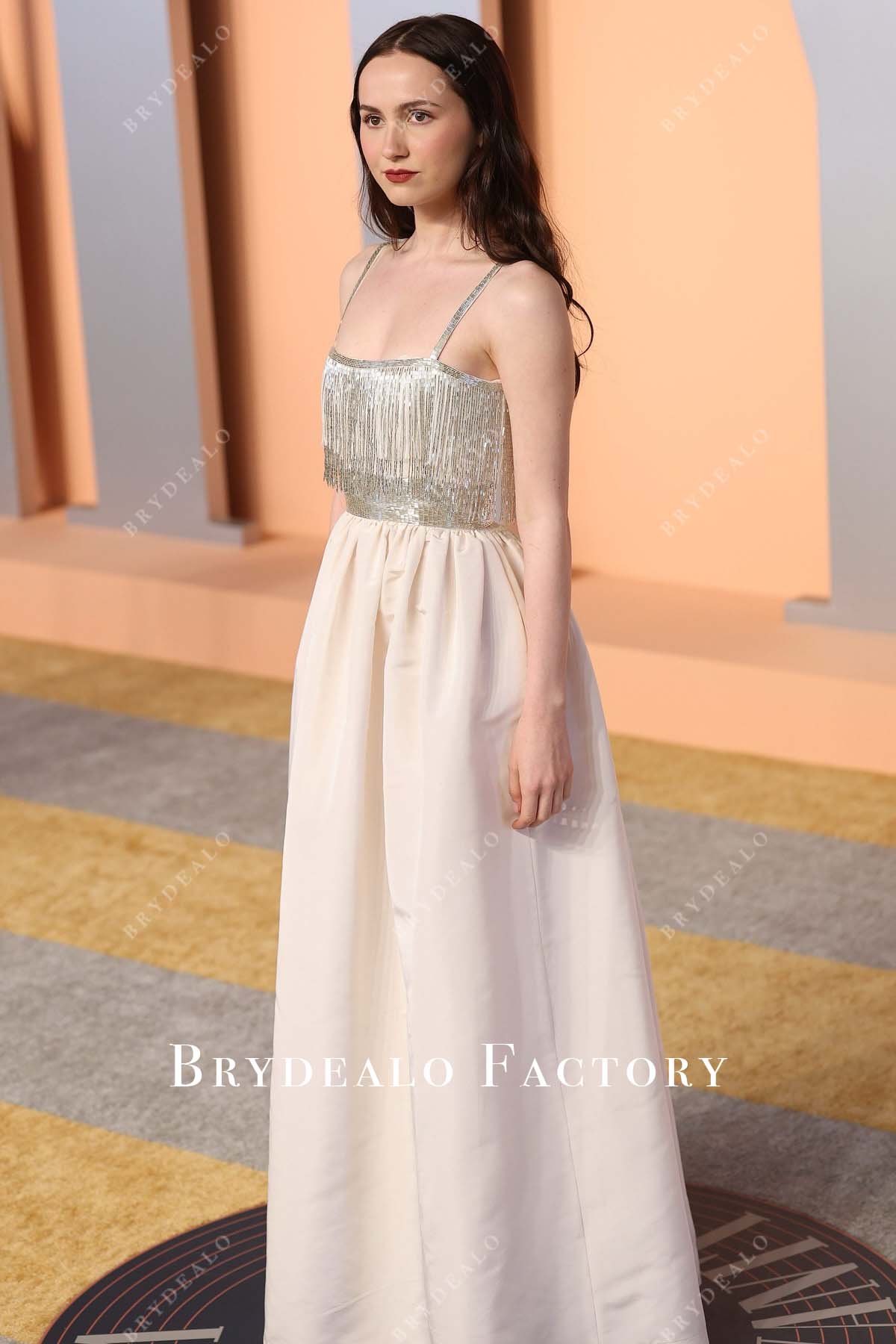 Maude Apatow tassels 2025 Vanity fair party dress