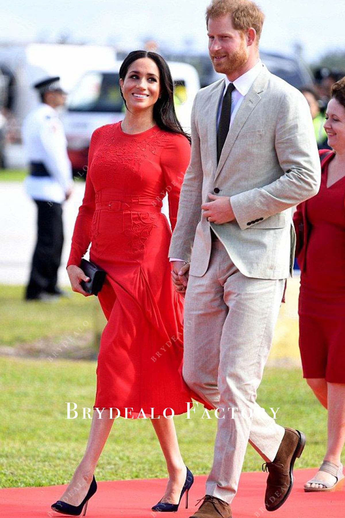 Royal Tour 2018 Meghan Markle tea-length dress