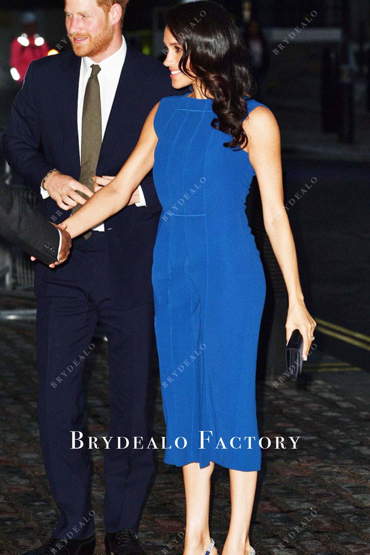 2018 Peace Gala Music Event Meghan Markle Royal Blue Dress