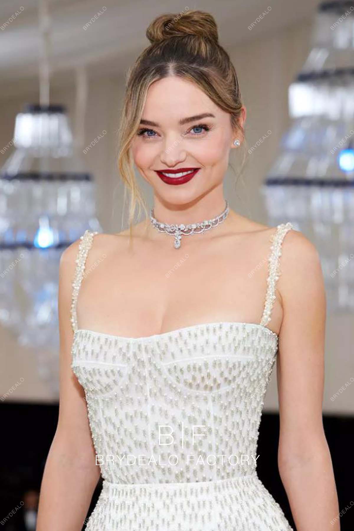 Miranda Kerr Met Gala Ivory Corset Dress 2023