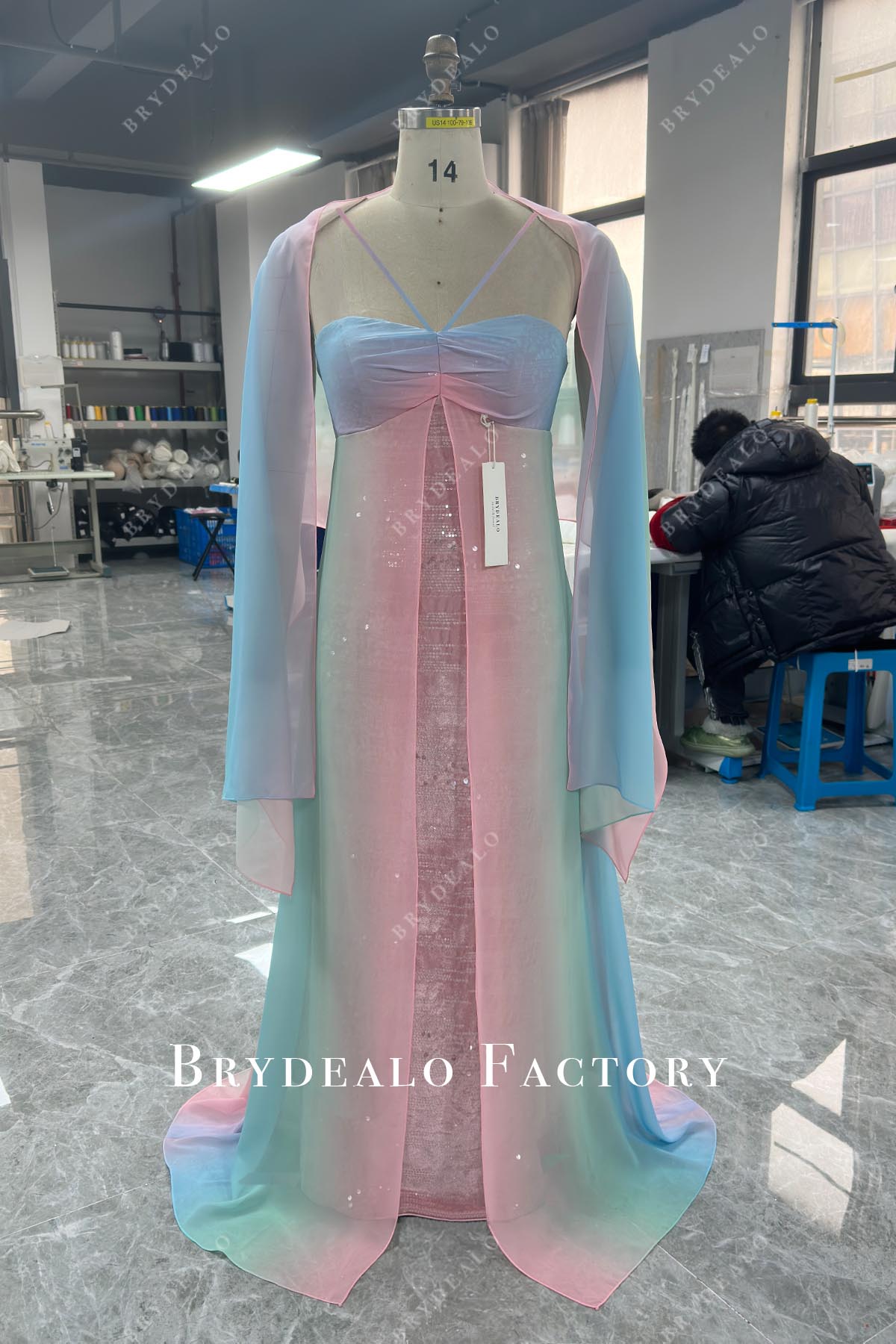 floor length velvet chiffon birthday cape dress