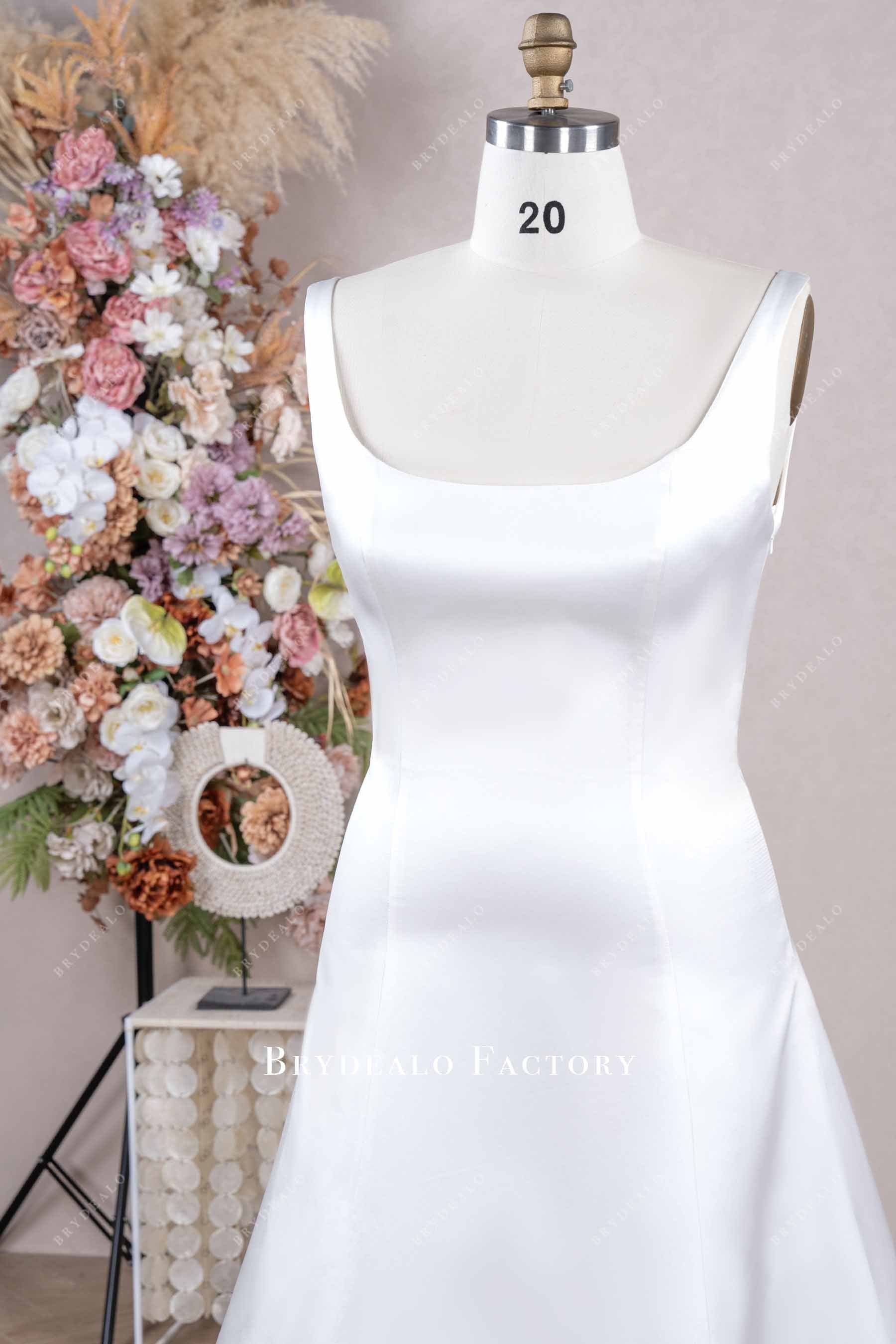 plus size scoop neck wedding dress
