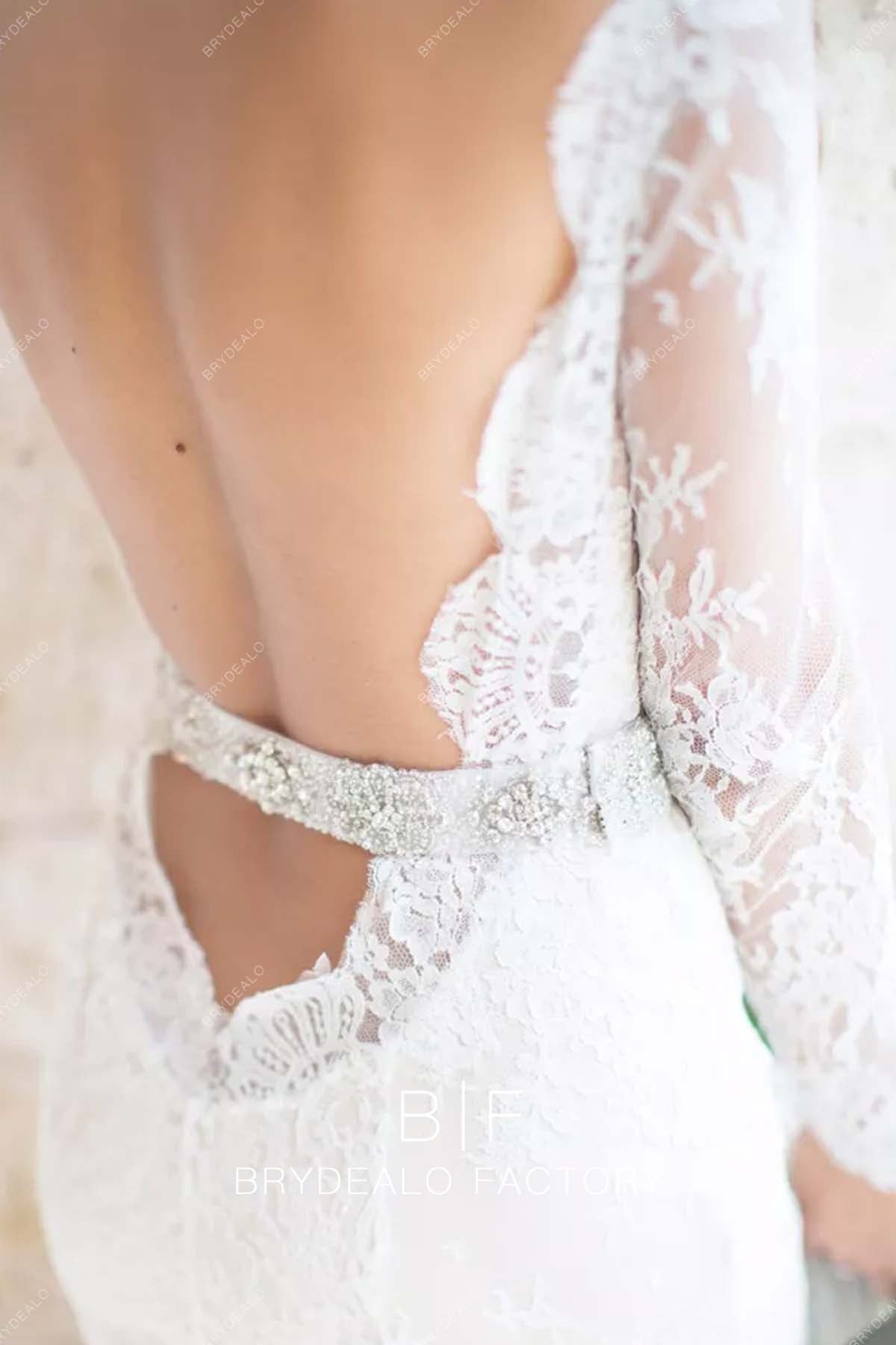 Renee Puente Open Low Back Sexy Wedding Dress