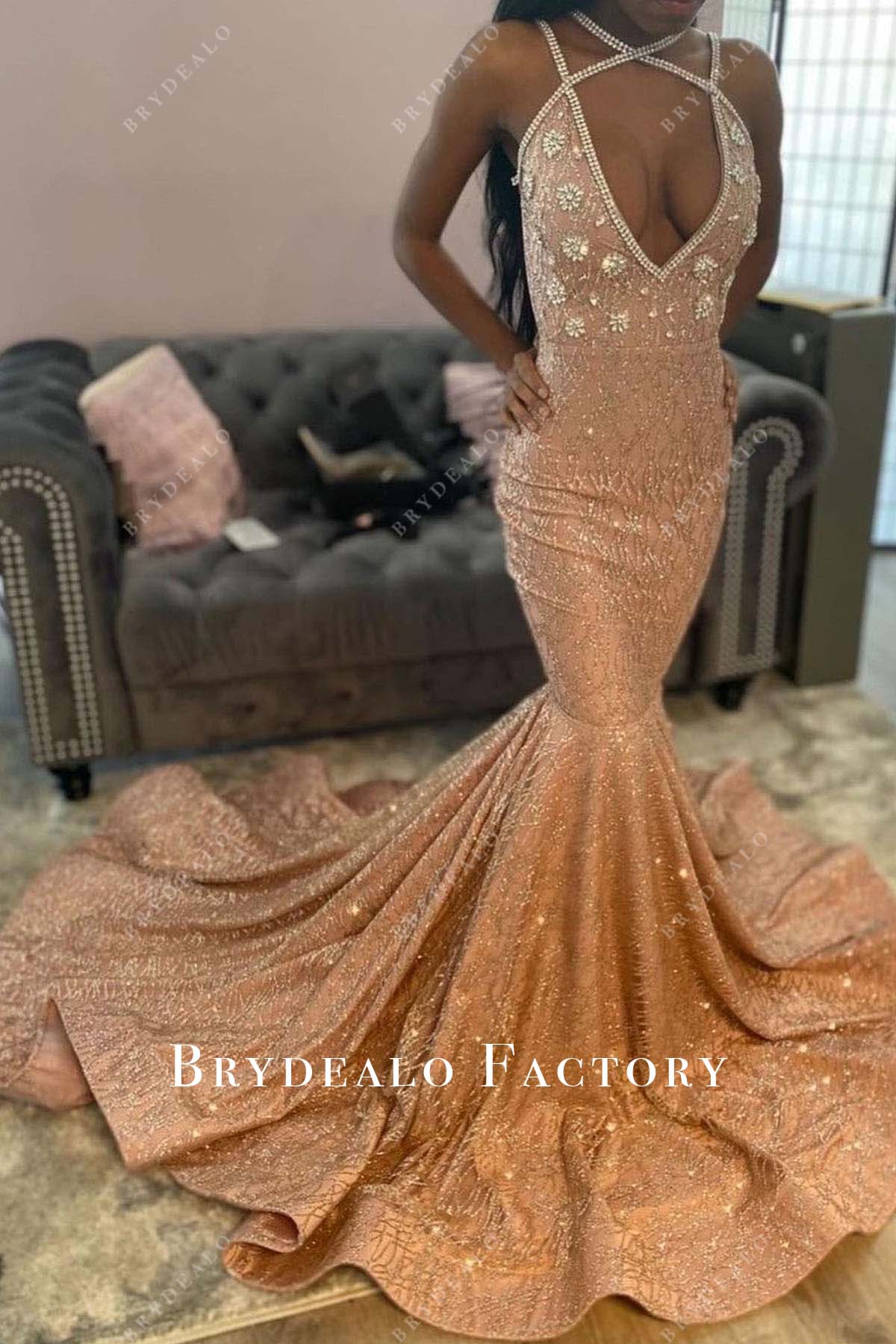 slim fit dress slacks Sequin Bead Lace-up Back Trumpet w/ Mesh Tail Long Prom Dress GLGL3121 –  smcfashion.com