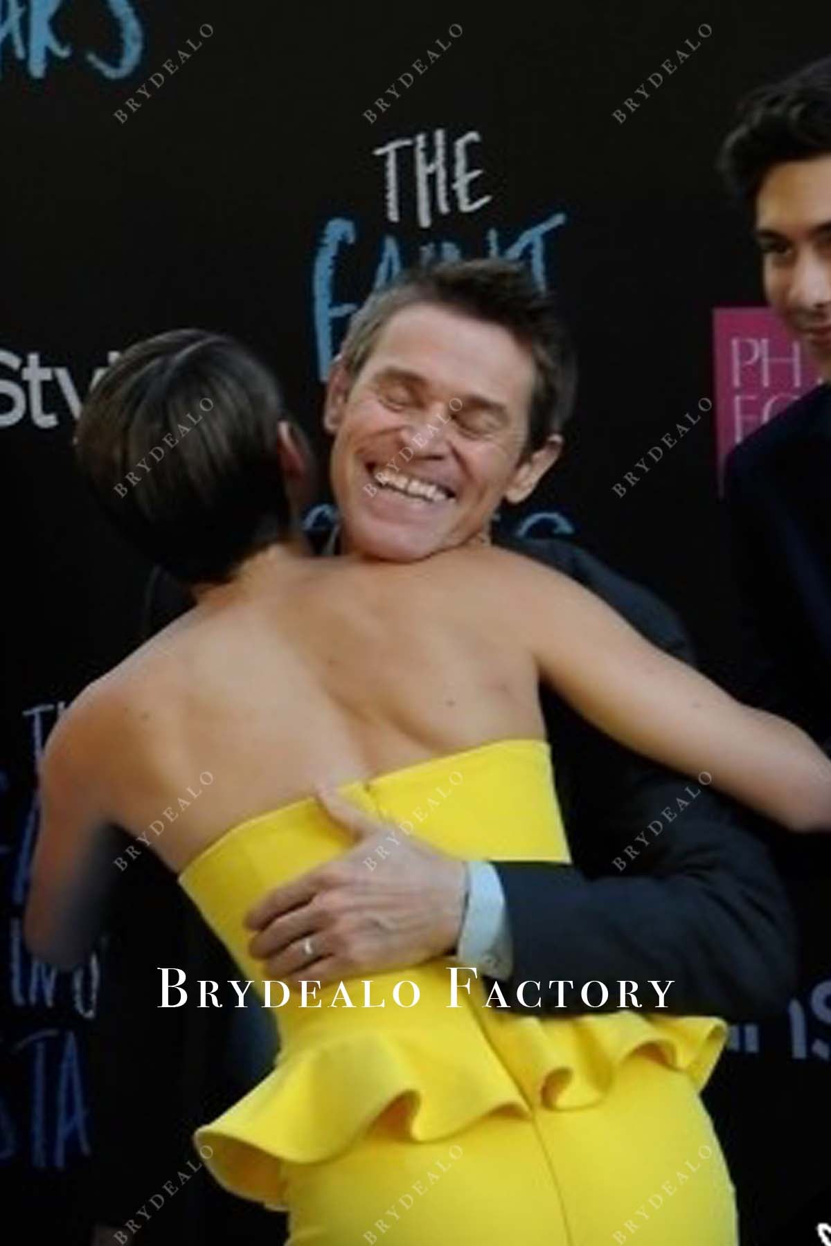 The Fault In Our Stars Shailene Woodley Premiere Yellow Strapless Dress