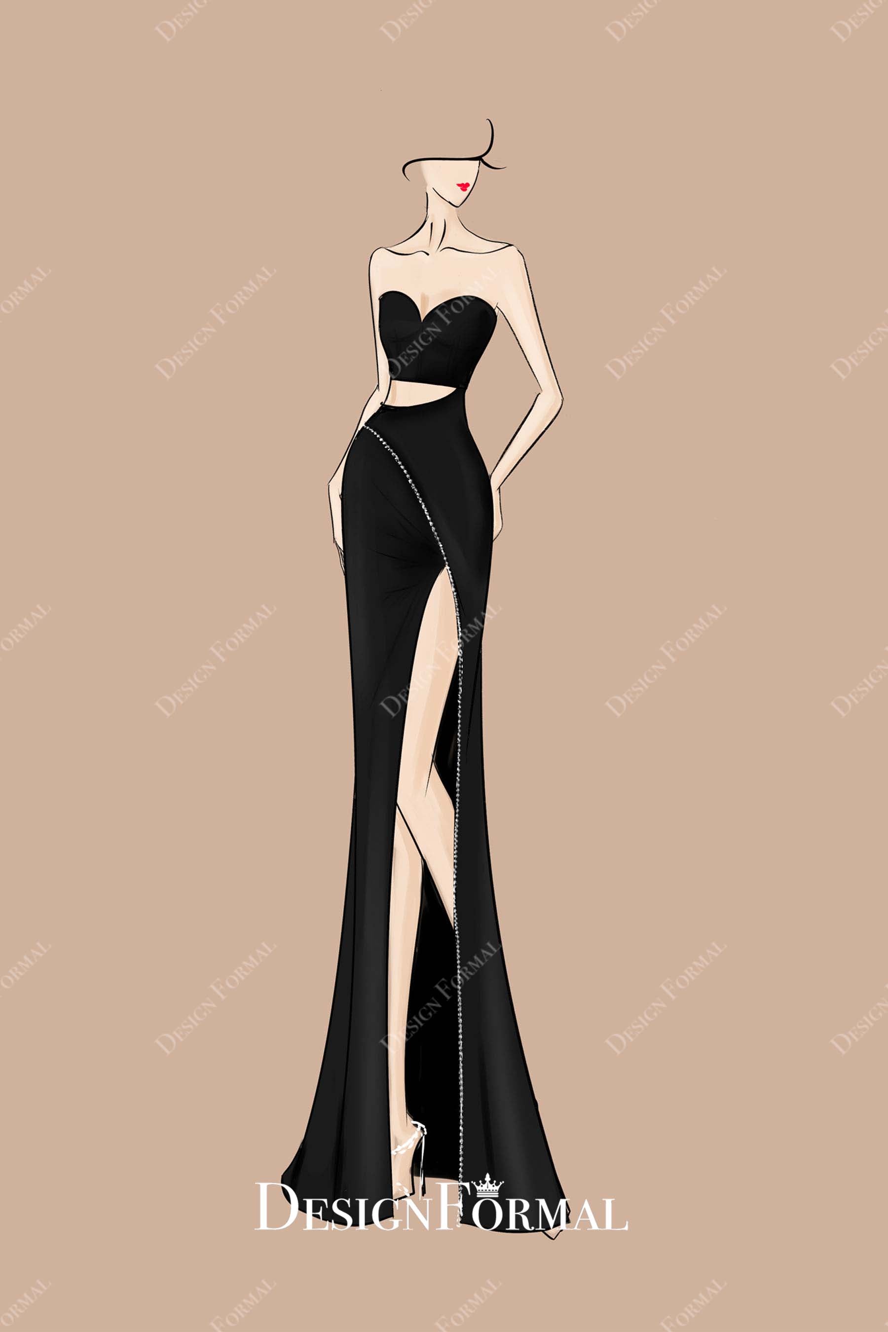 Draw Prom Dress