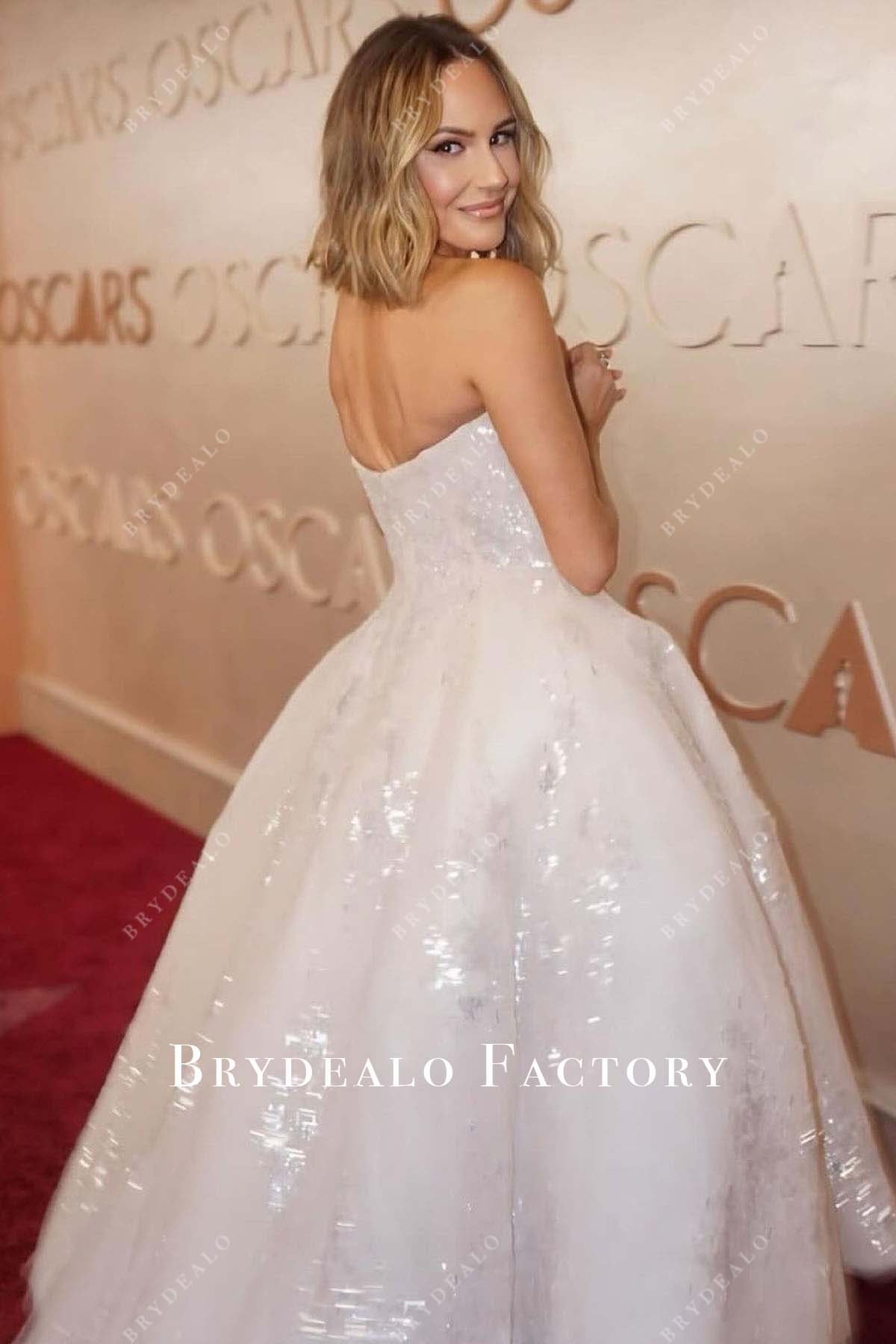 Zurihall Knight backless formal dress 2025 Oscars red carpet