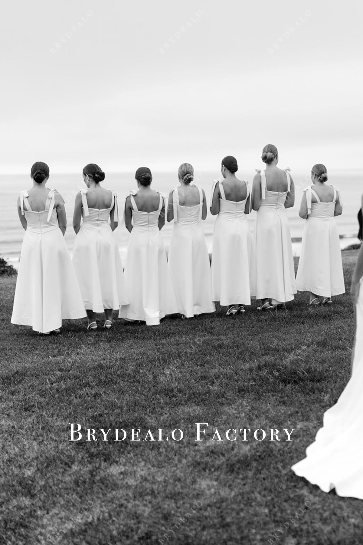 a line ankle length bridesmaid dress