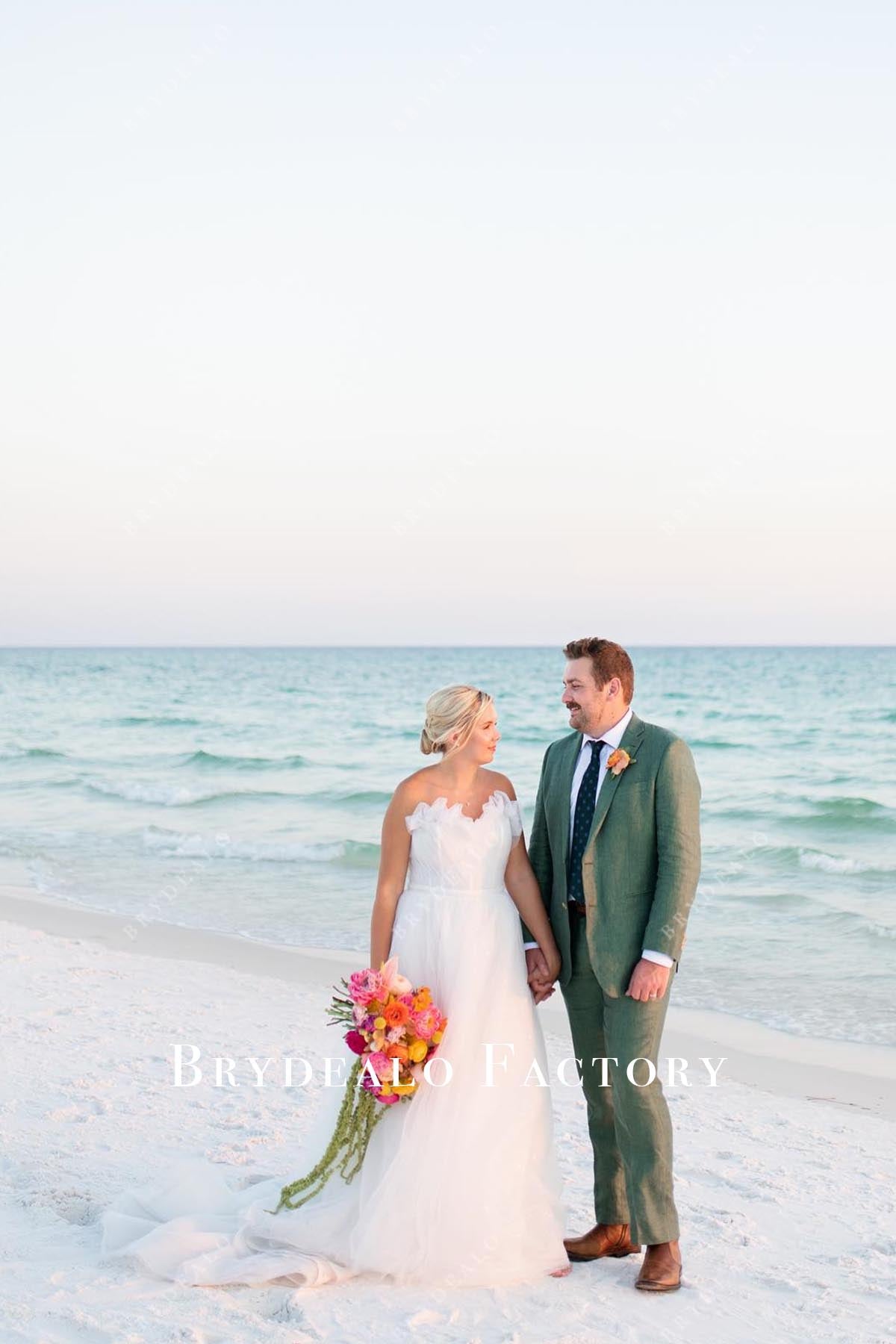 a line chapel train wedding dress