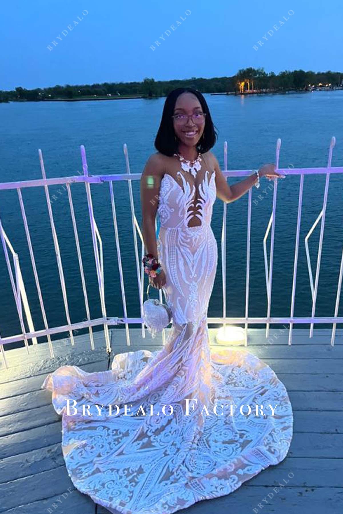 long train sparkly sequin amazing prom dress