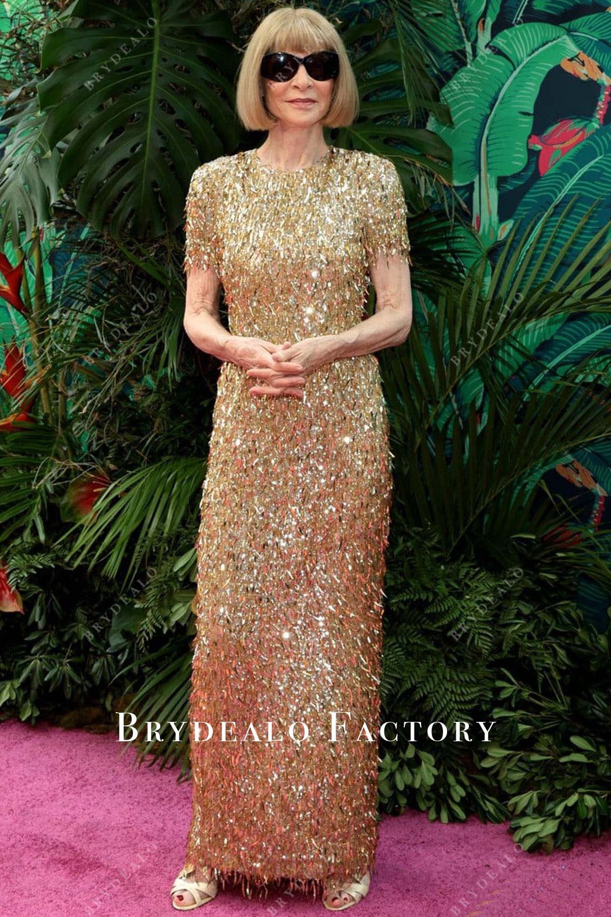 Anna Wintour Gold Bling Bling Dress 2023 Tony Awards Anna Wintour Gold Bling Bling Dress 2023 Tony Awards