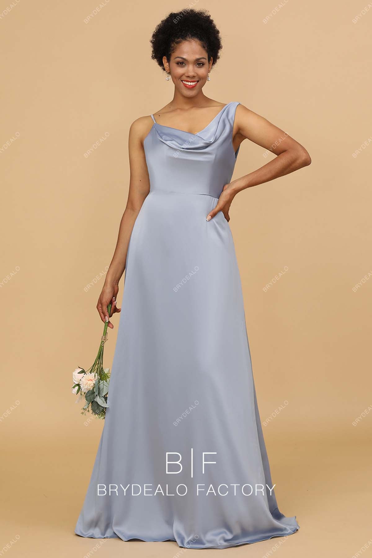 Silver Rhinestone Halter Neck Gold Charmeuse Prom Dress