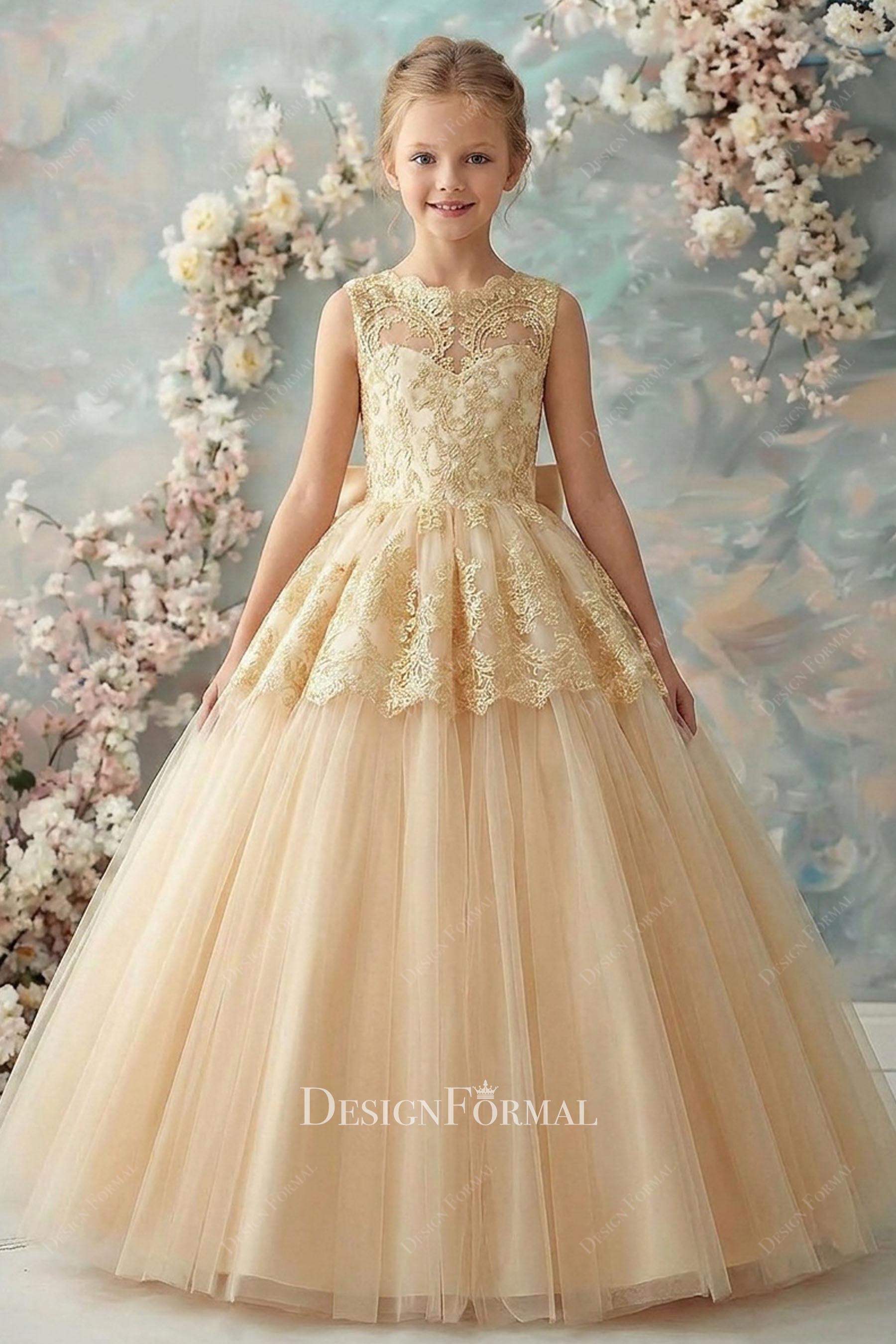 ball gown flower girl dress