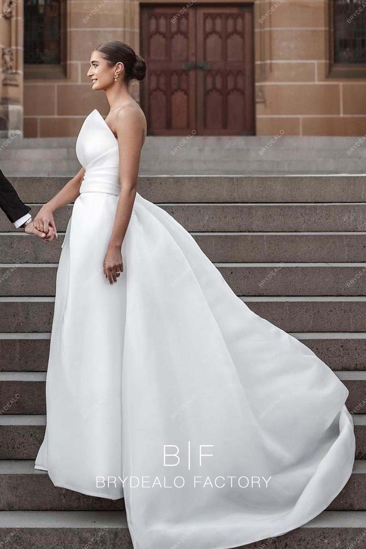 Strapless Destination Wedding Ball Gown