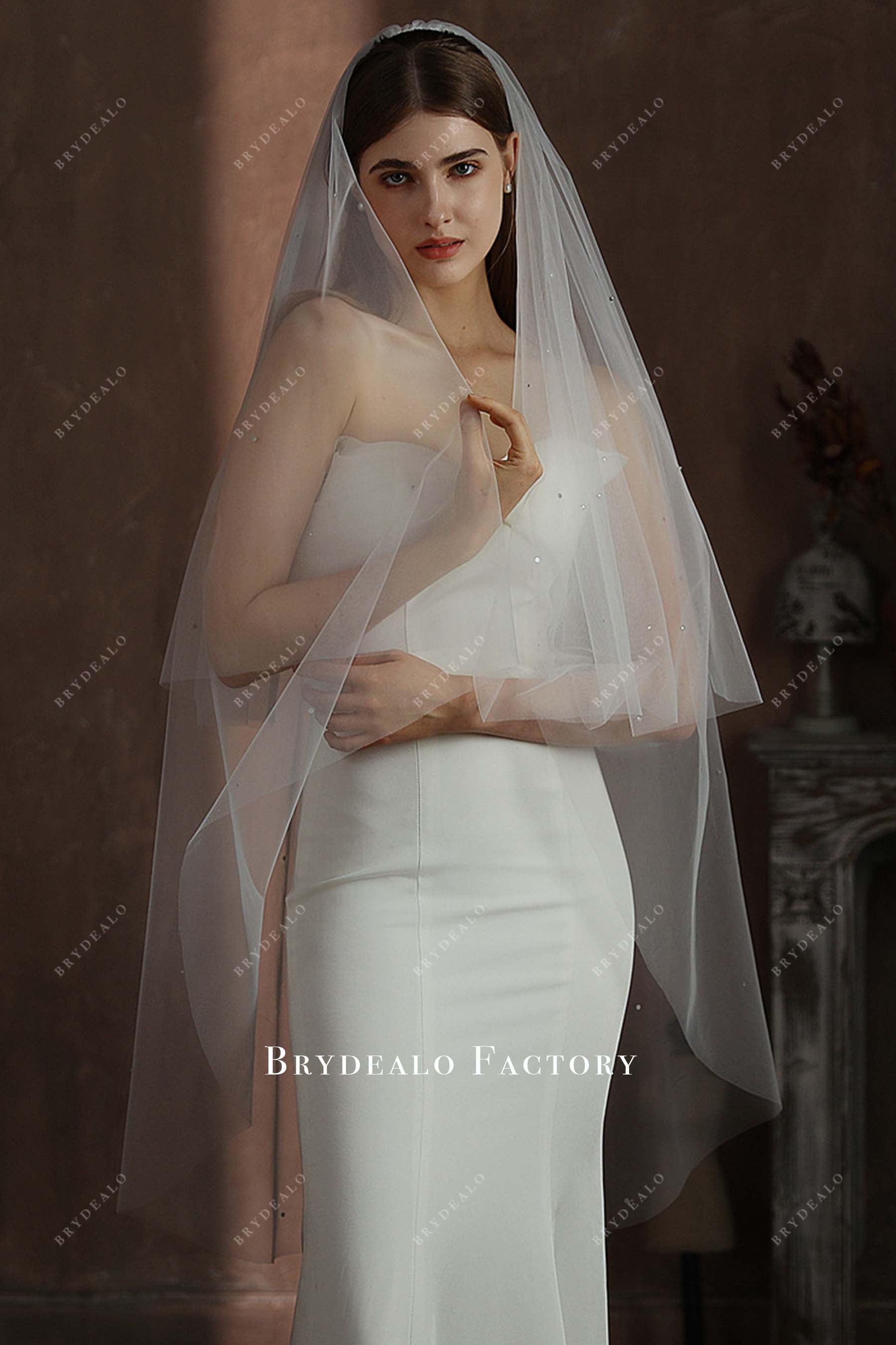 ballet length bridal veil