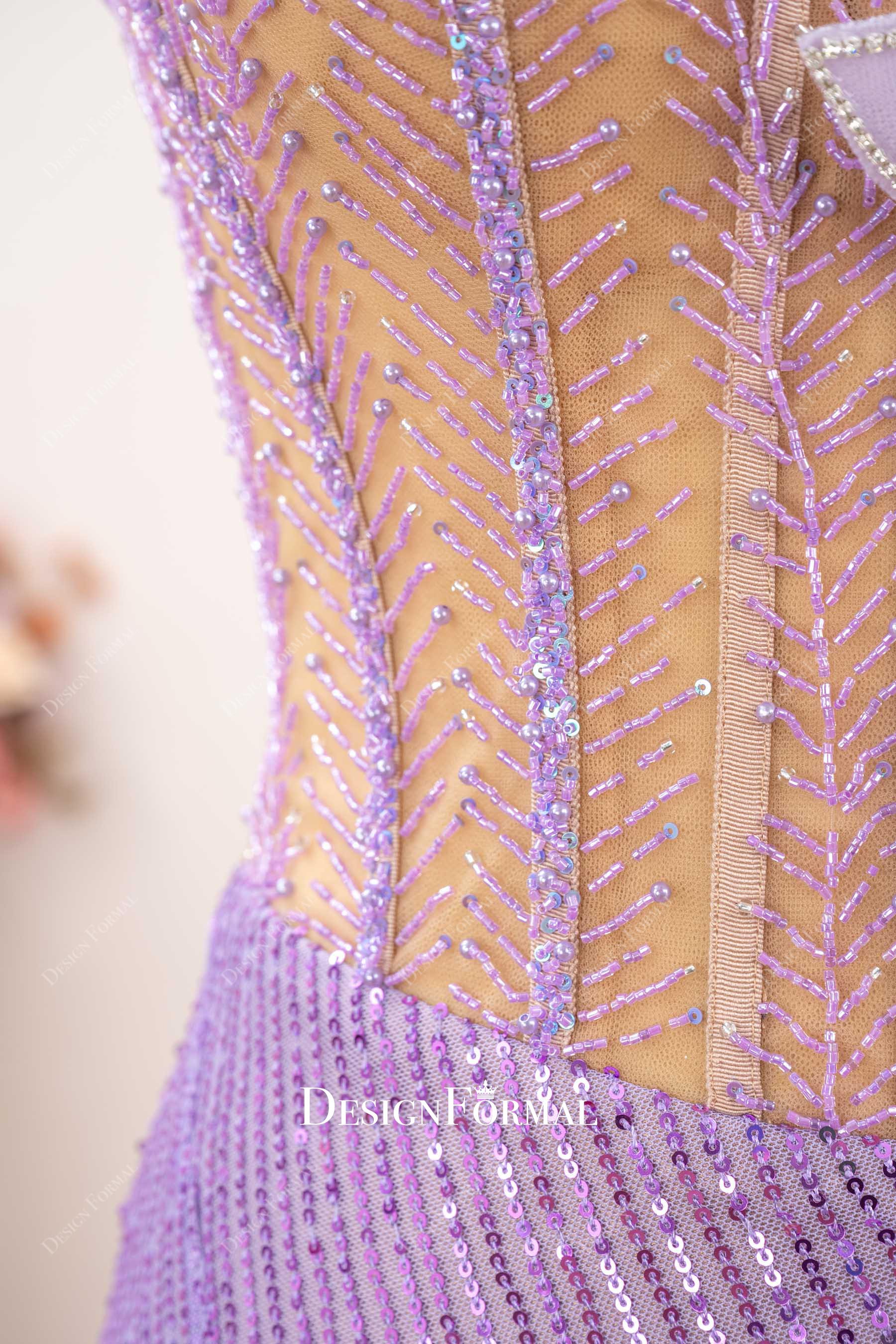 beaded boned prom dress