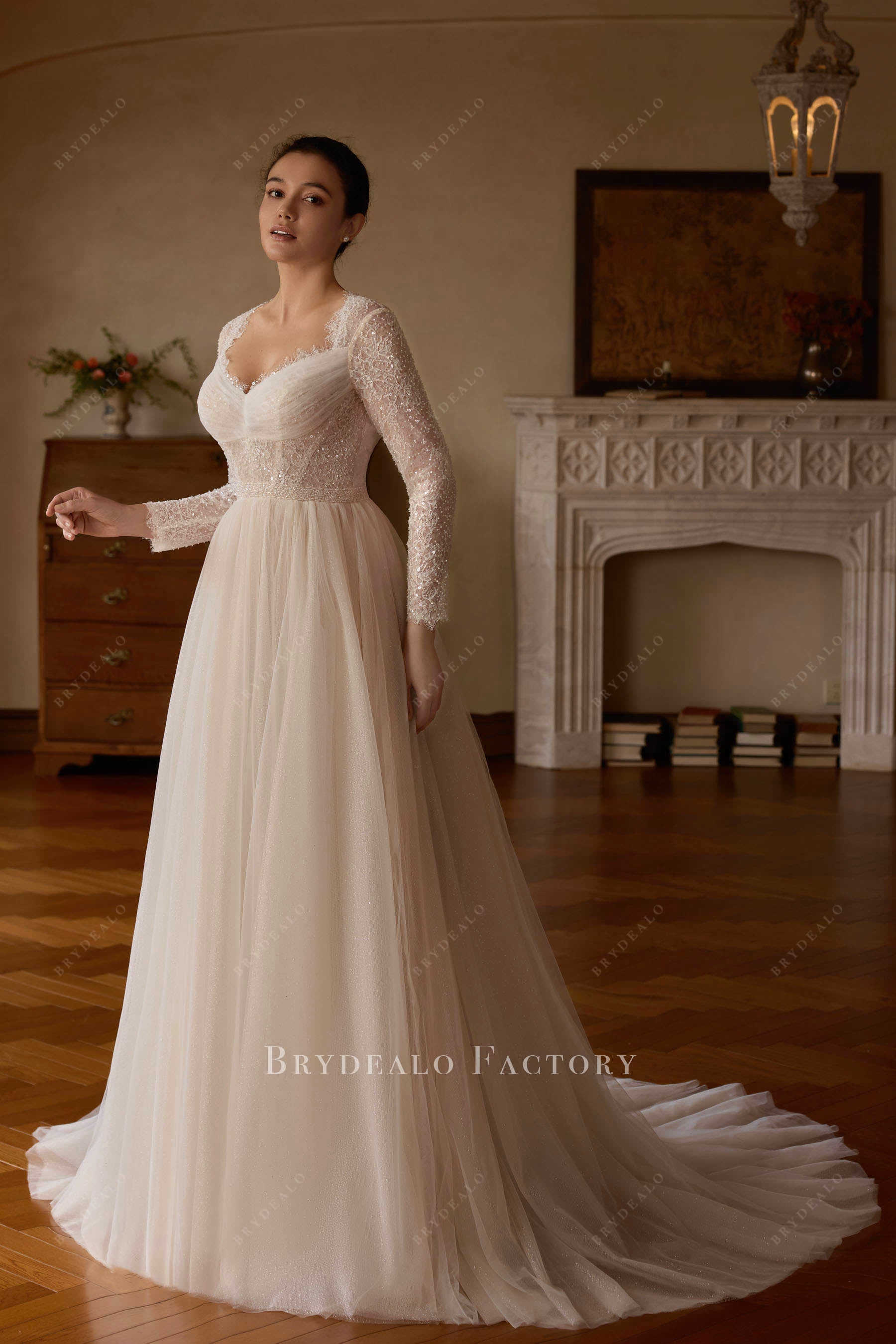 beaded waistband wedding dress