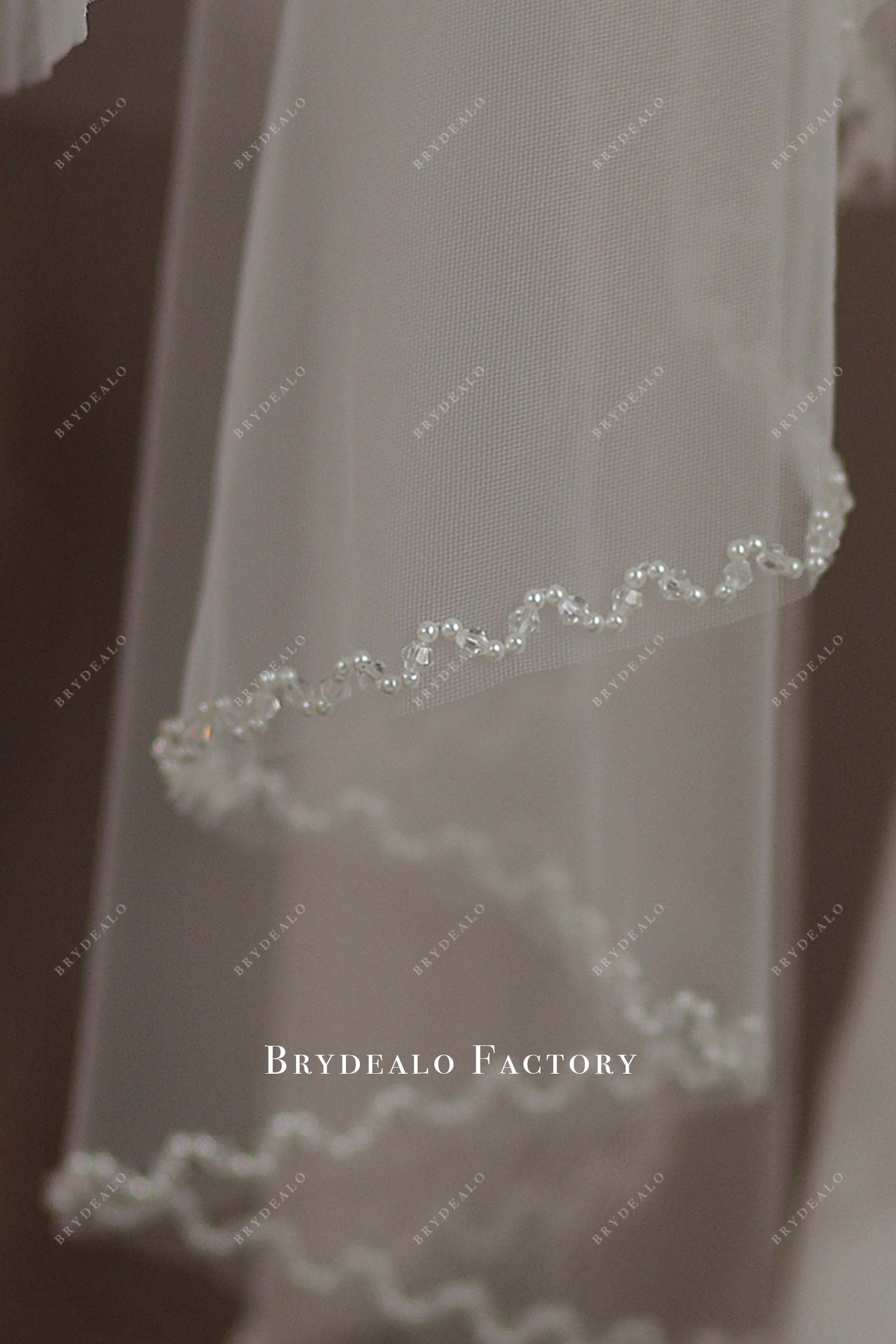 beading bridal veil