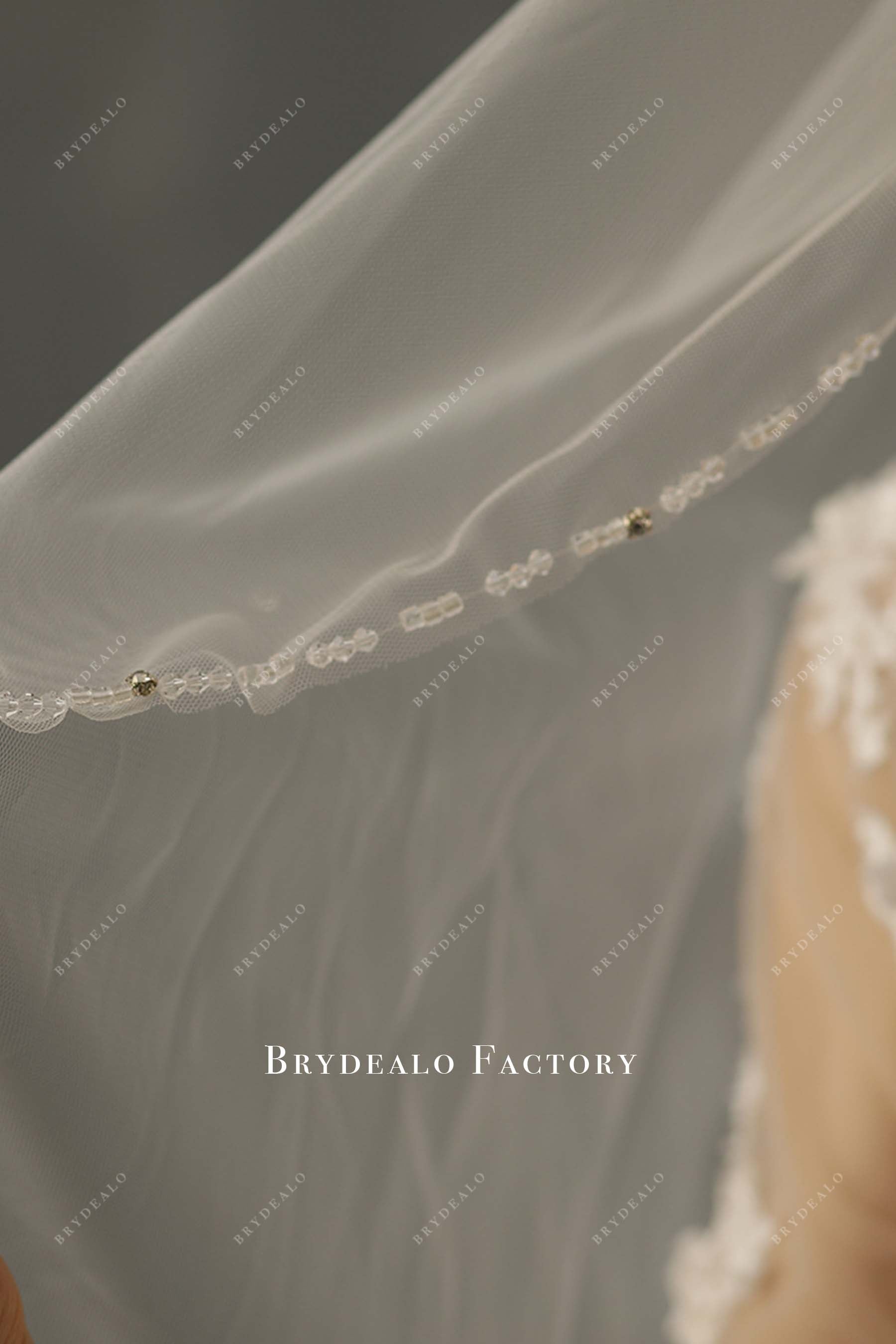 beading wedding veil