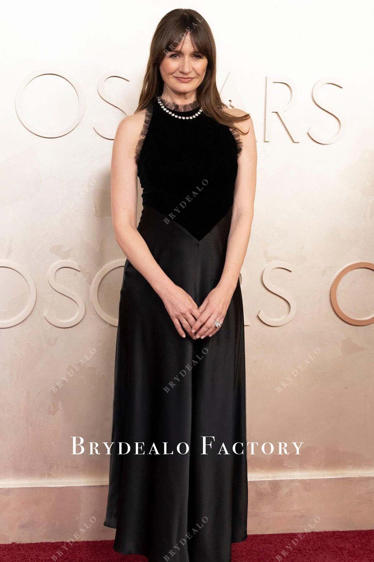 black Emily Mortimer ankle length 2025 Oscars red carpet dress