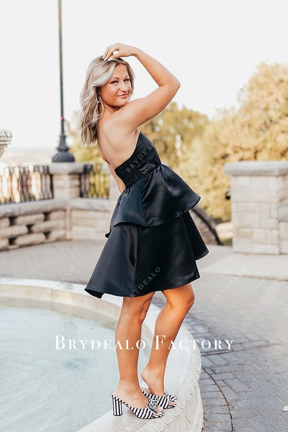 black a line short formal dress