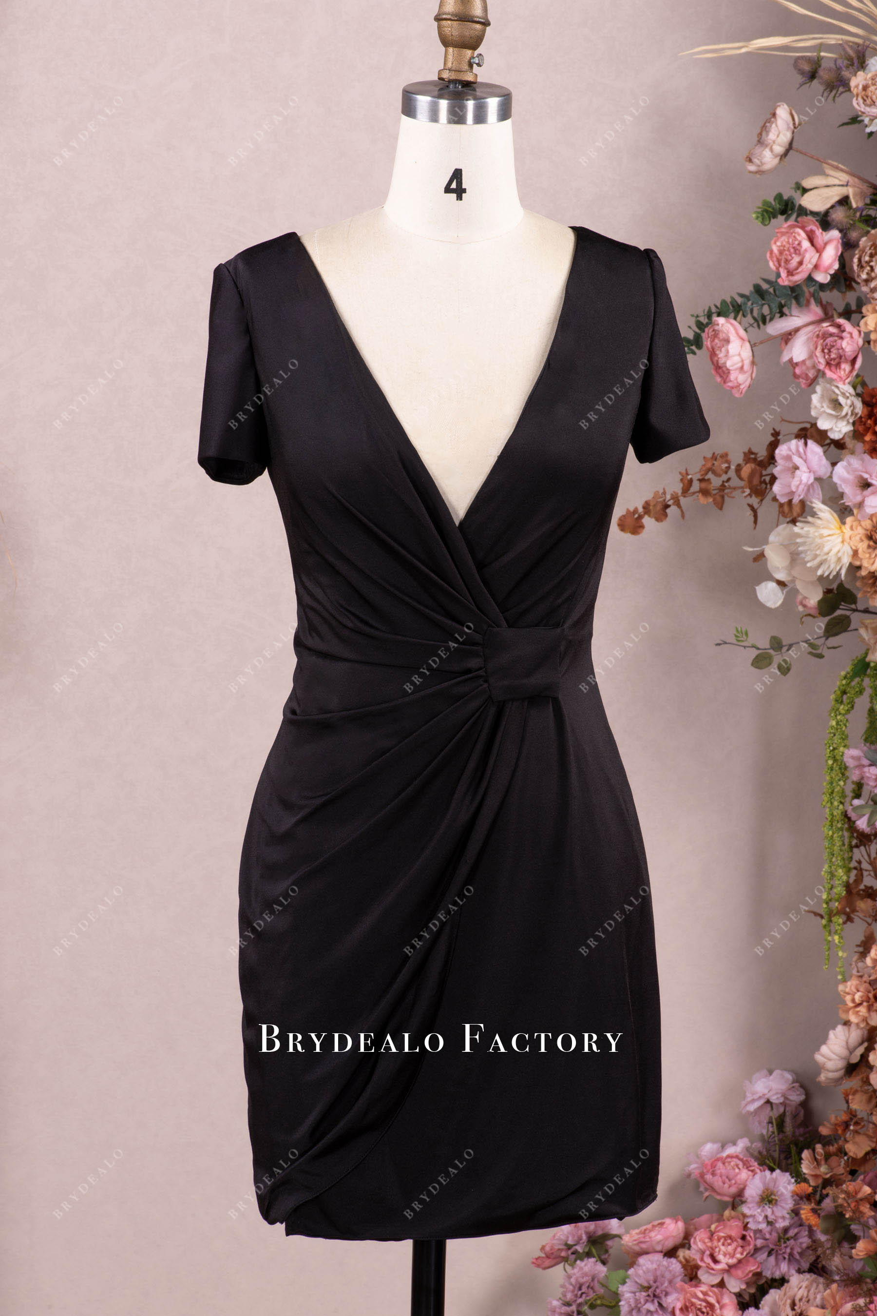 black jersey bodycon formal dress