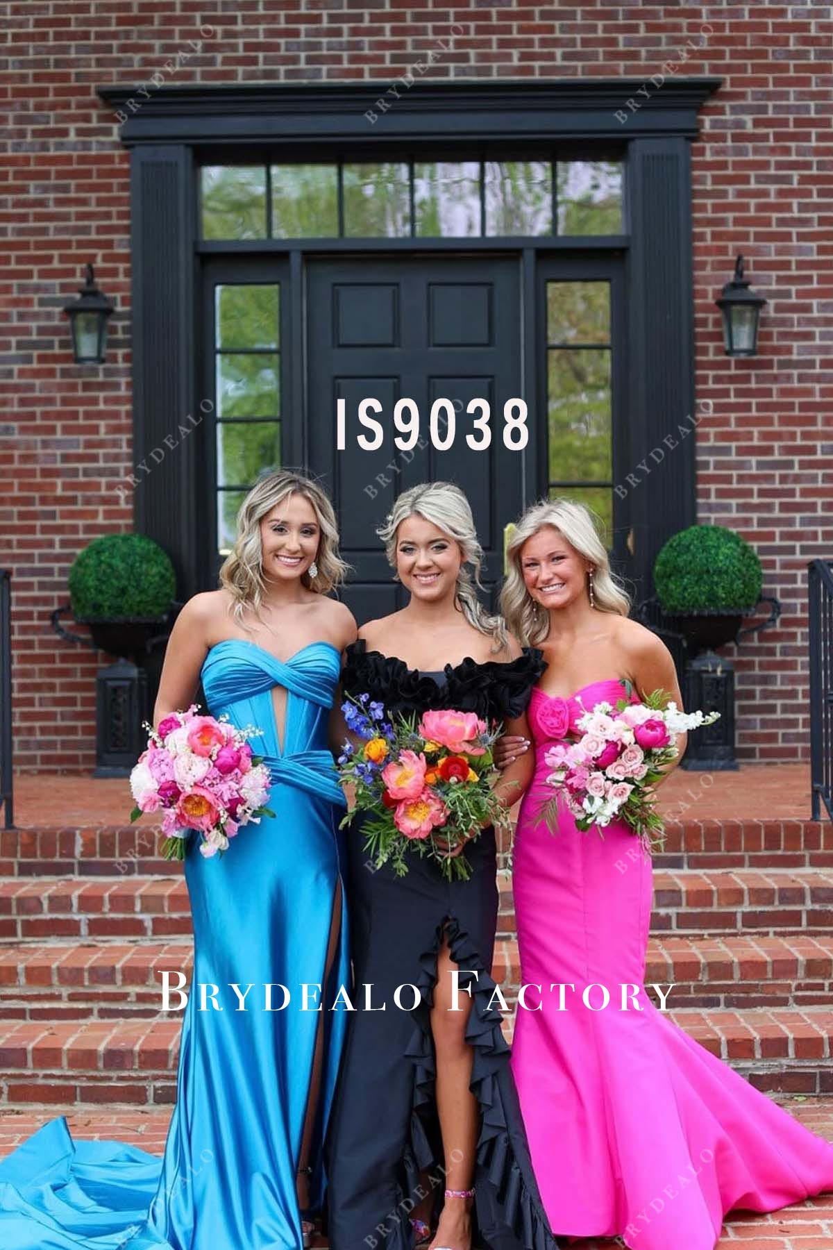 black off shoulder prom dress