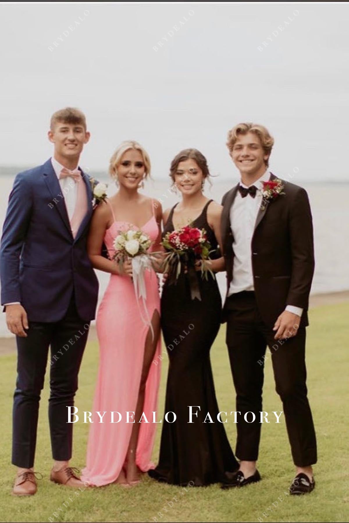 black trumpet prom dress