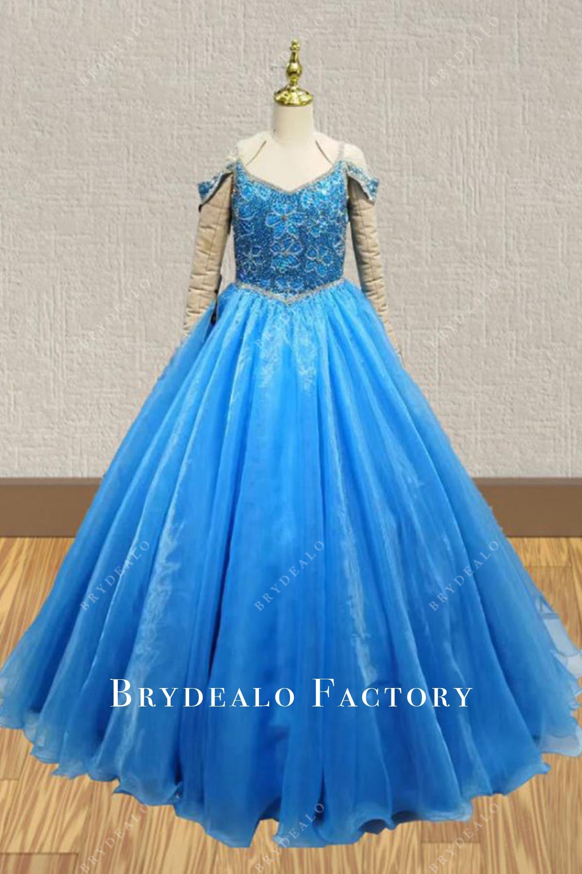 blue jay a line pageant dress