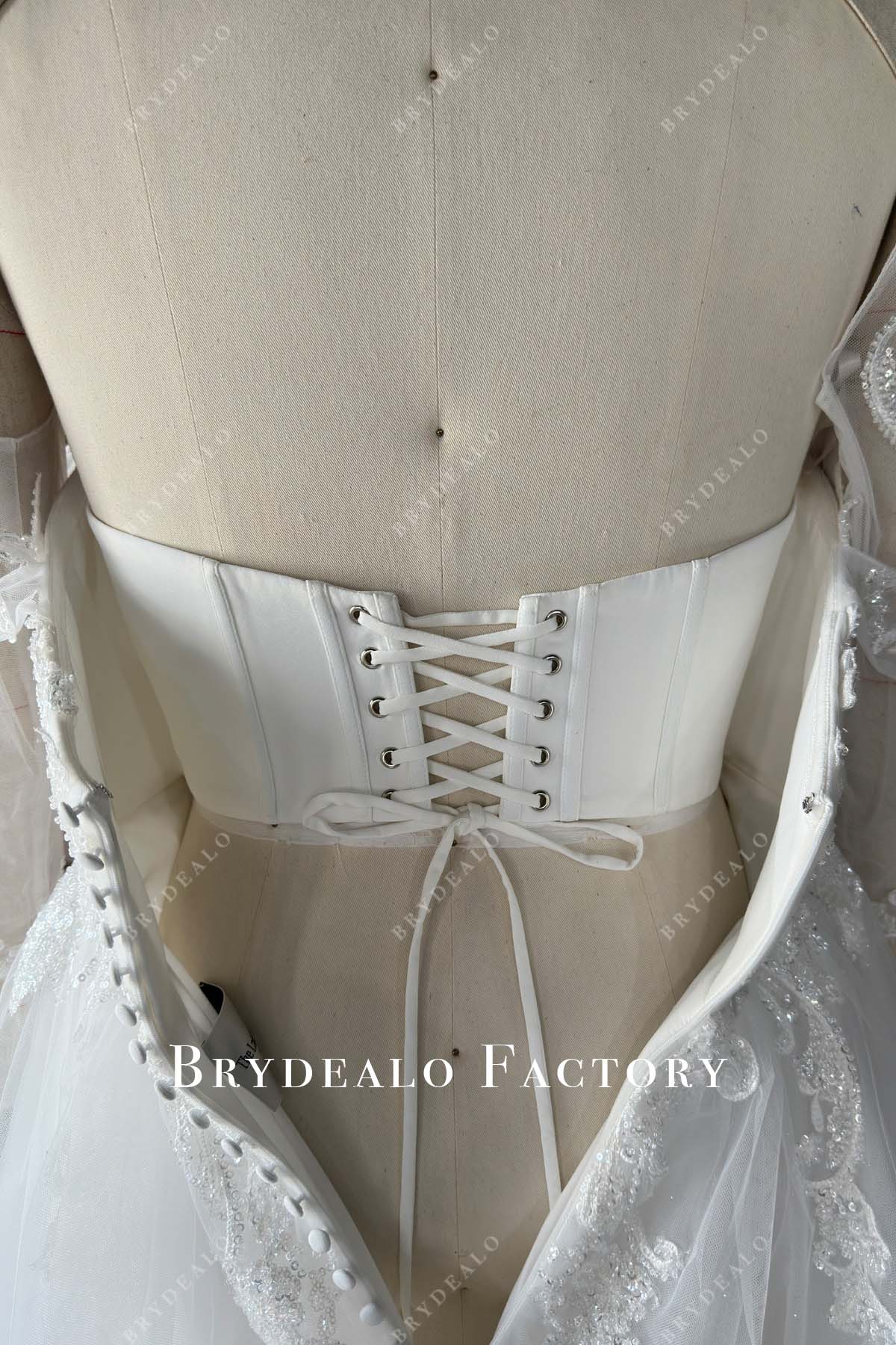 build in corset bridal dress